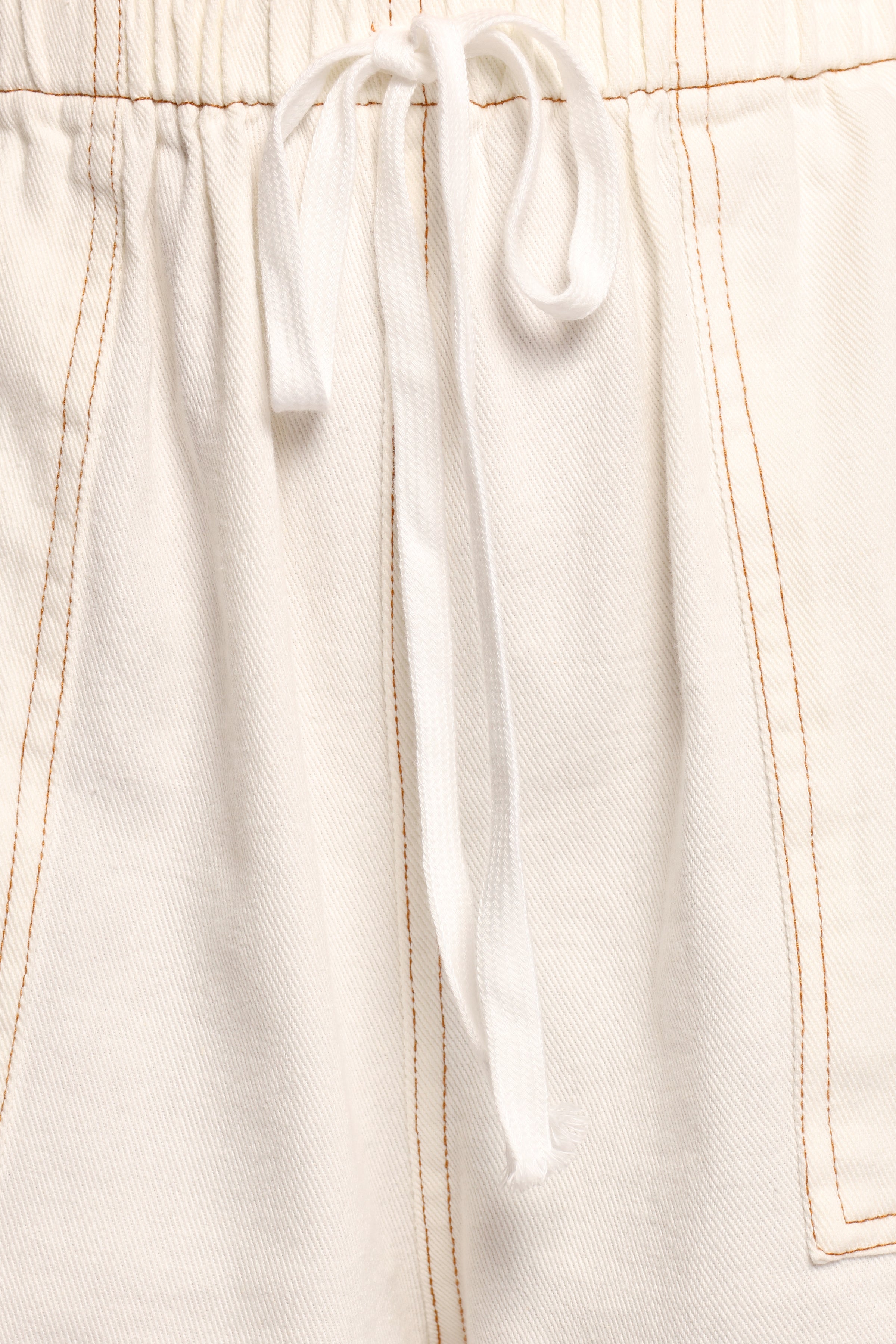 Noor Denim Short Set - White