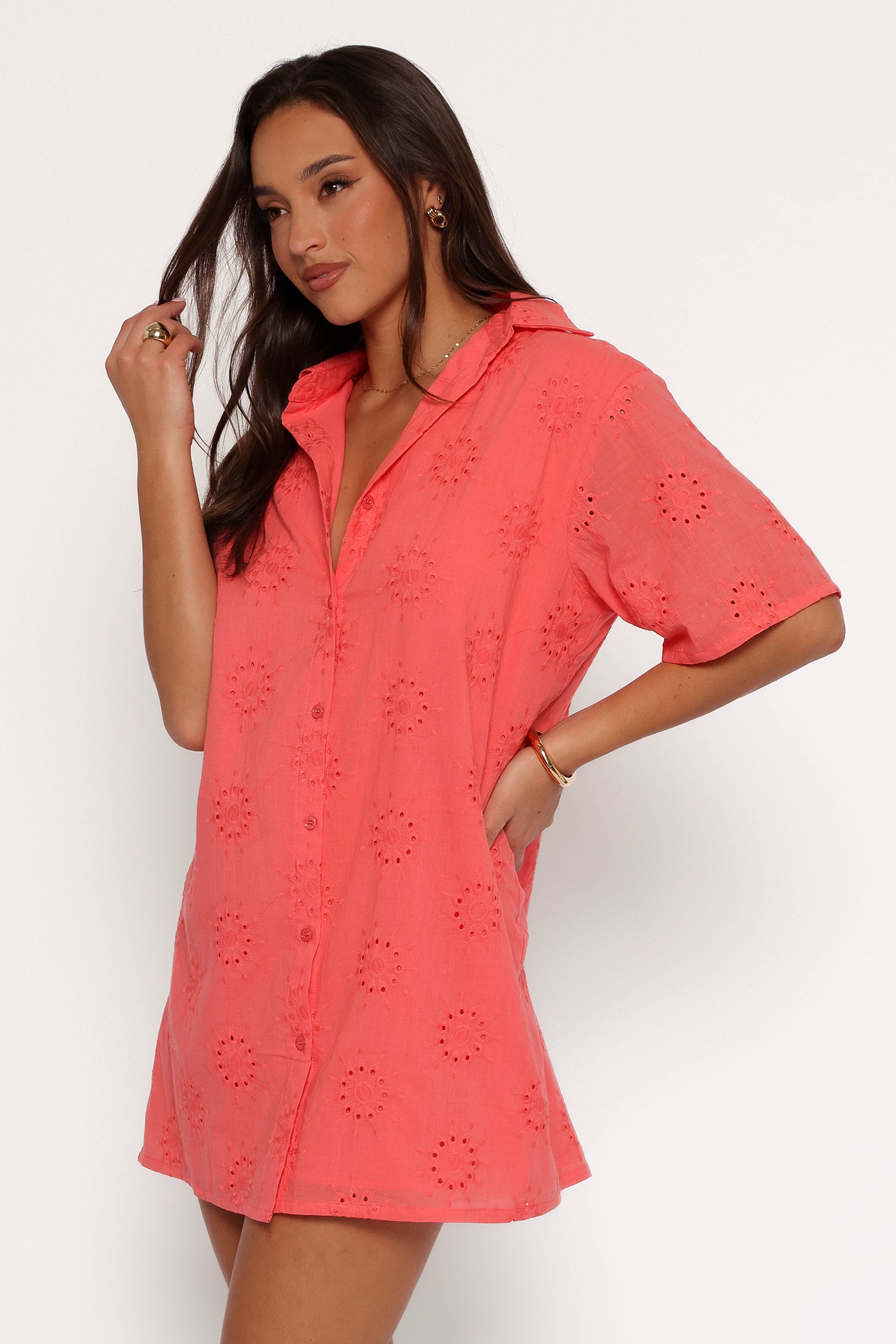 Norah Mini Dress - Coral