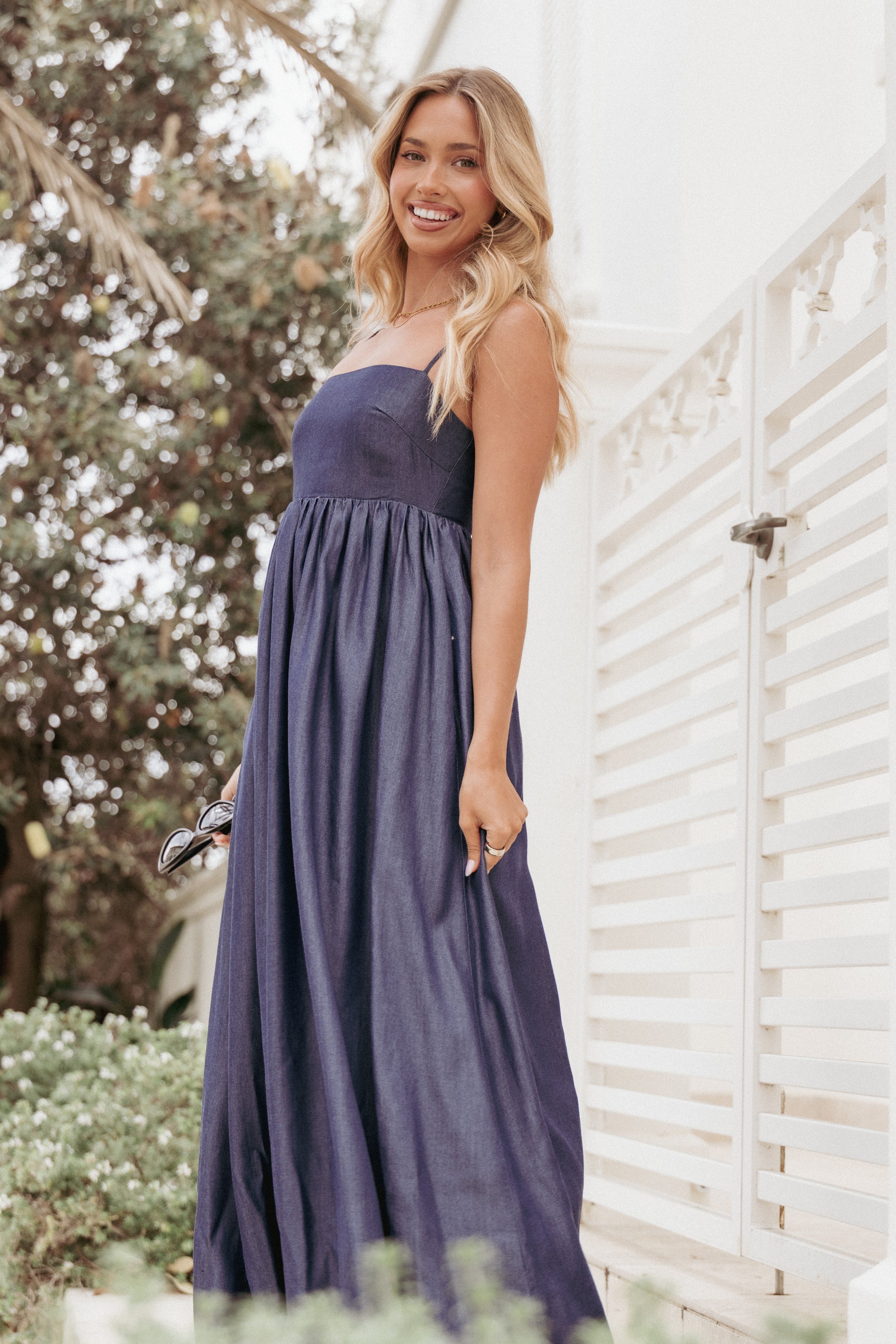 Odessa Maxi Dress - Dark Chambray