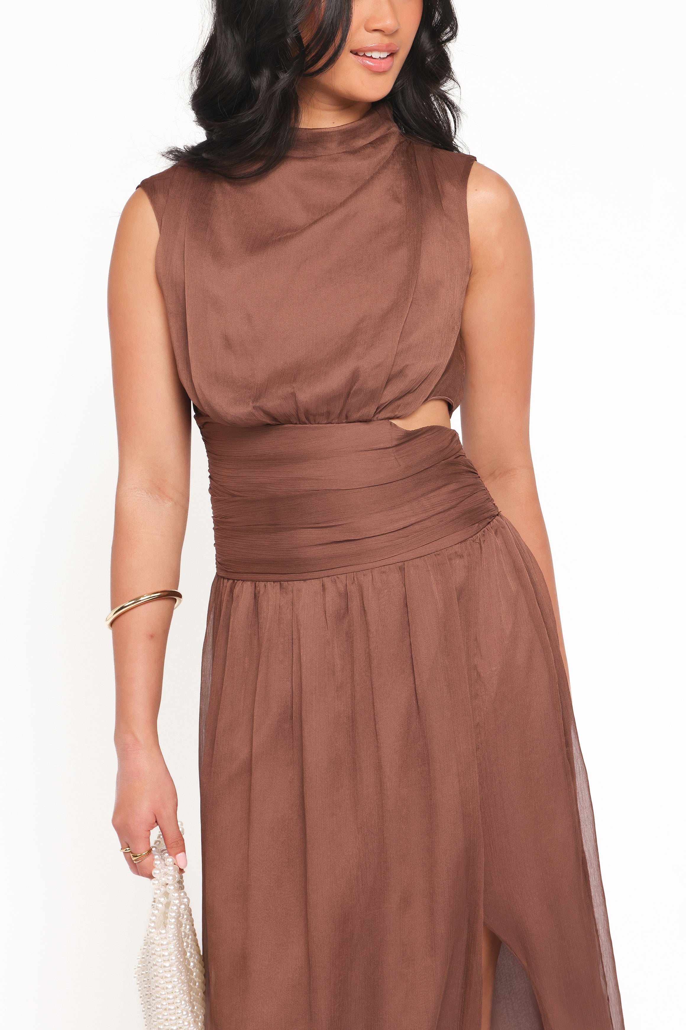 Neveah Sleeveless Maxi Dress - Chocolate
