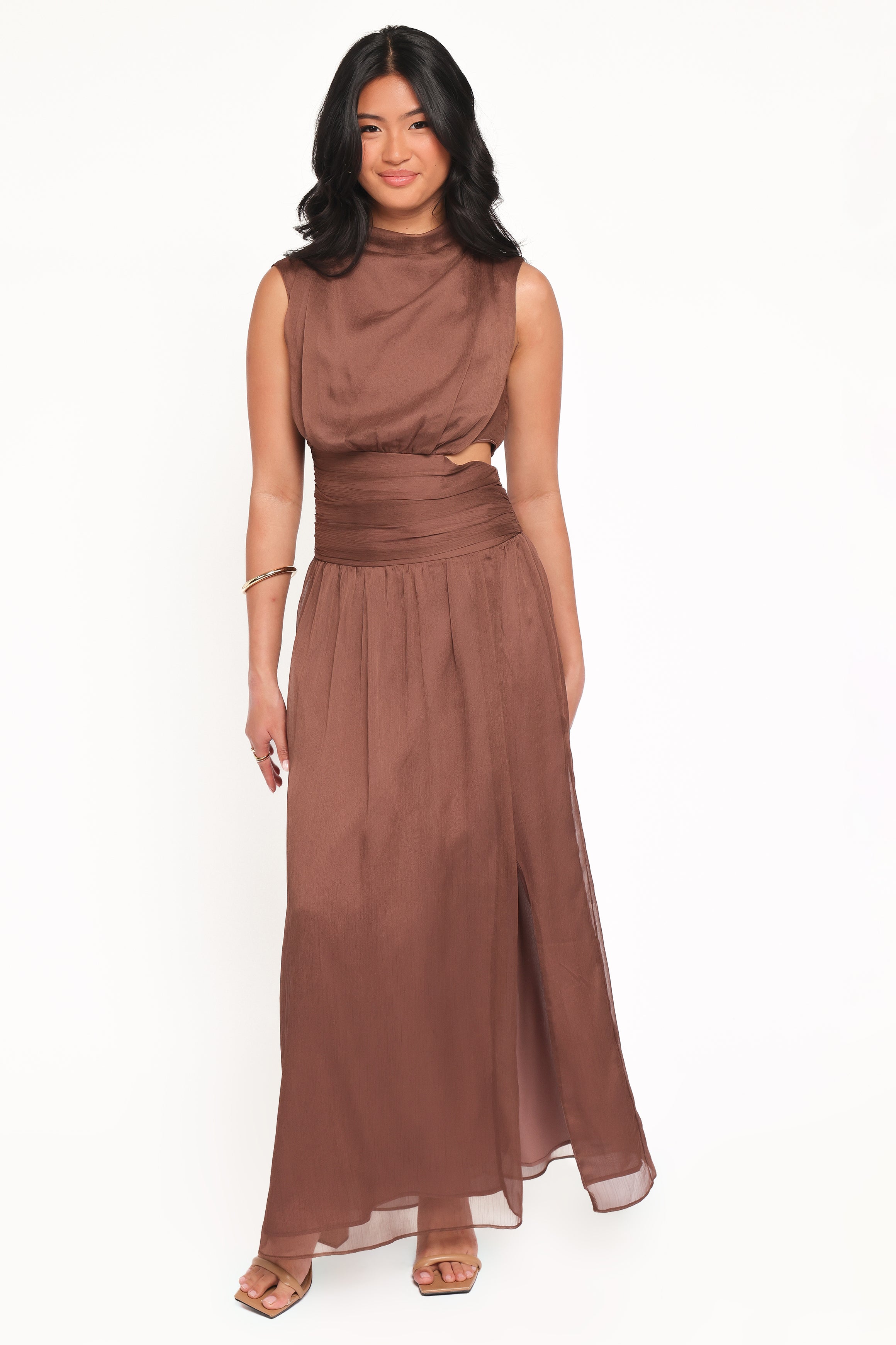 Neveah Sleeveless Maxi Dress - Chocolate