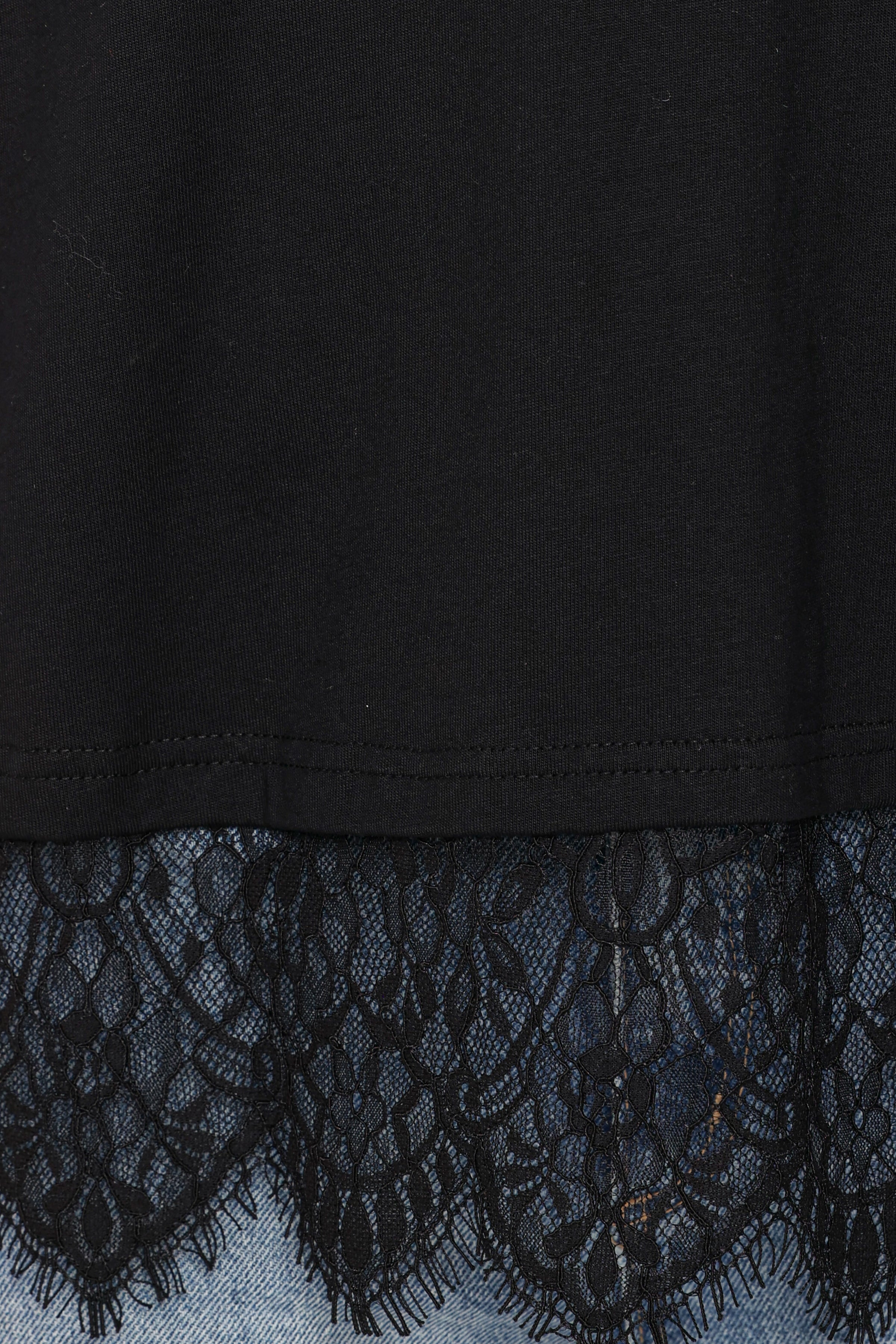 Paolina Lace Tee - Black
