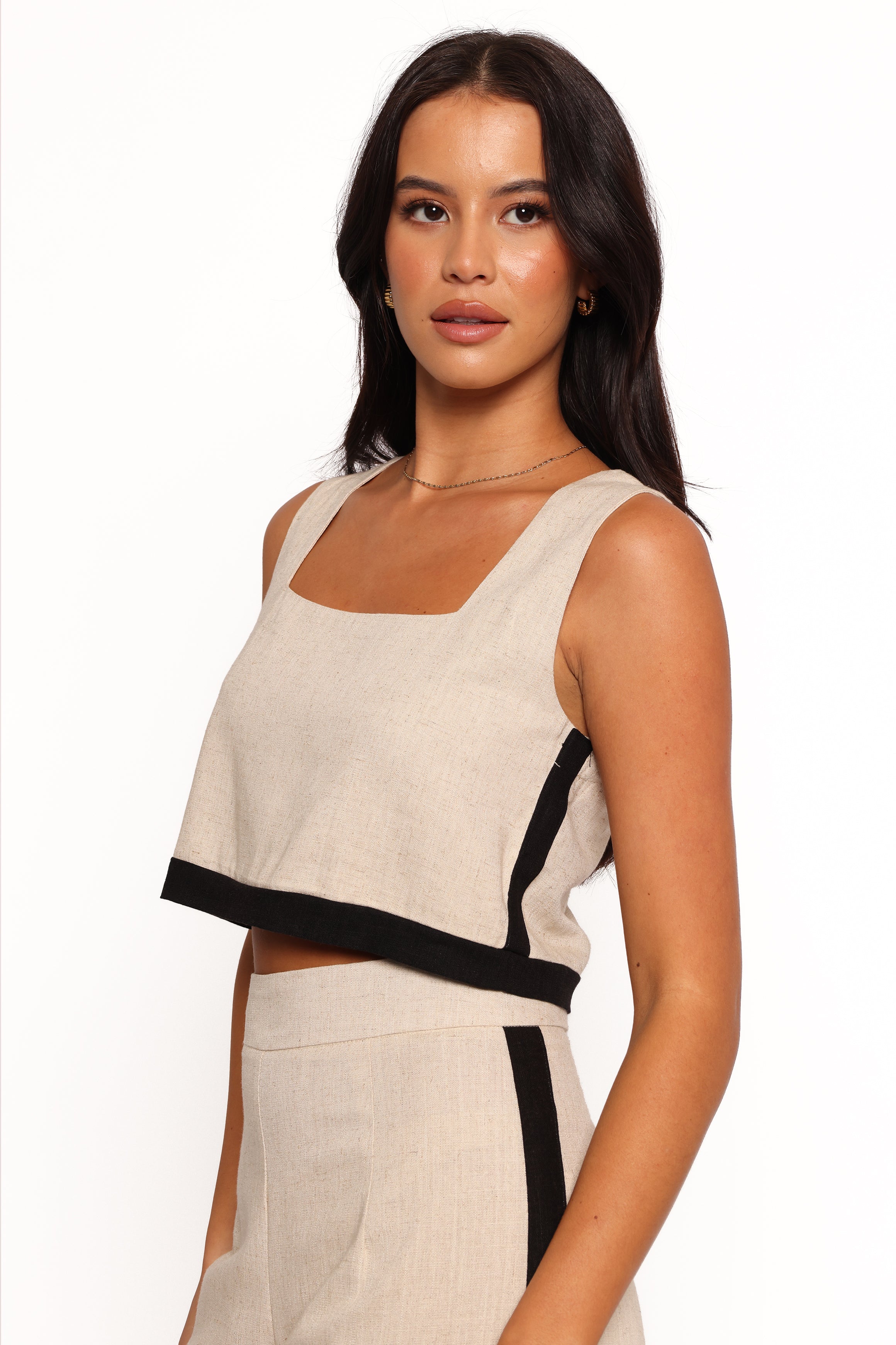 Phoebe Top - Oatmeal Black