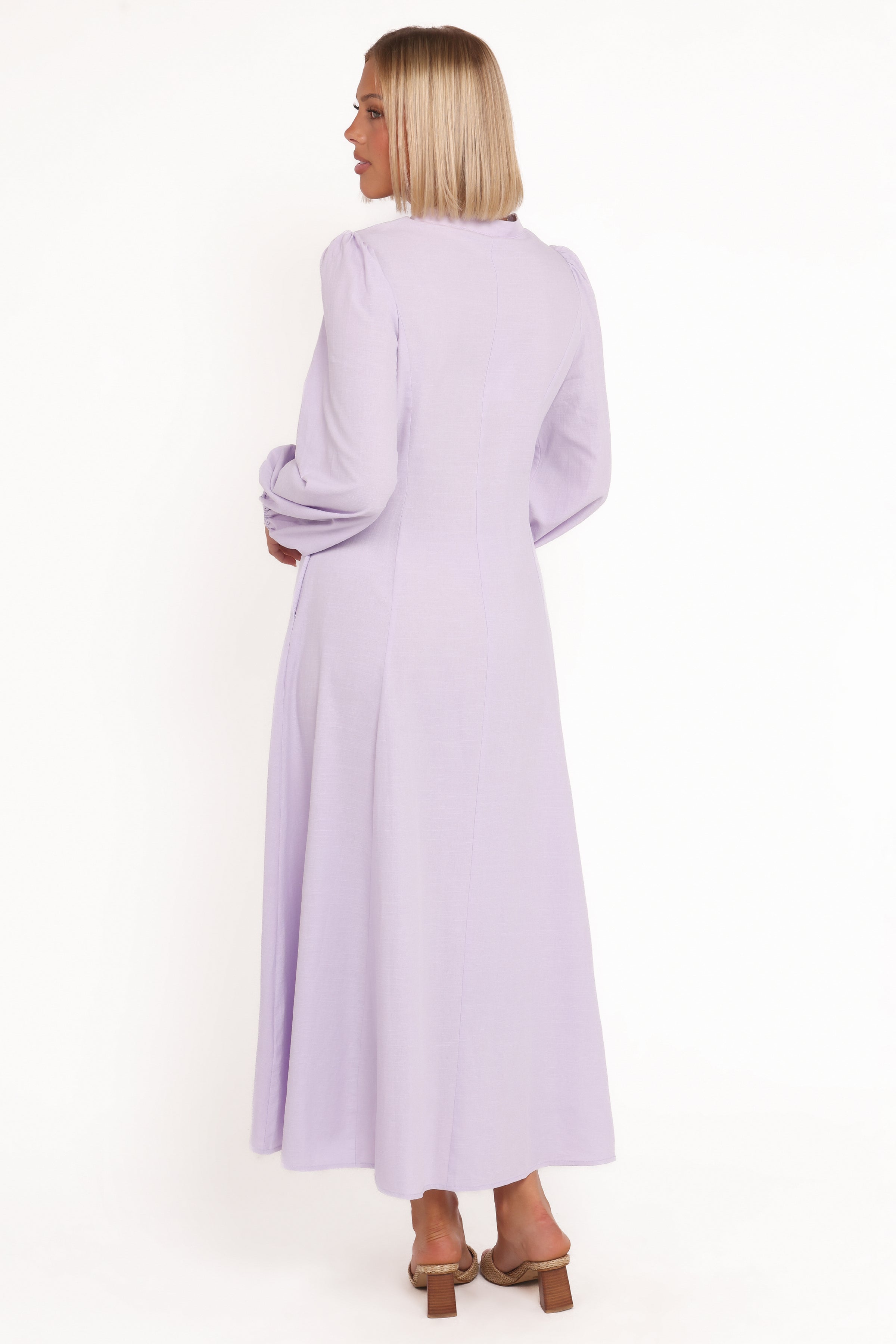 Raleigh Long Sleeve Midi Dress - Lavender