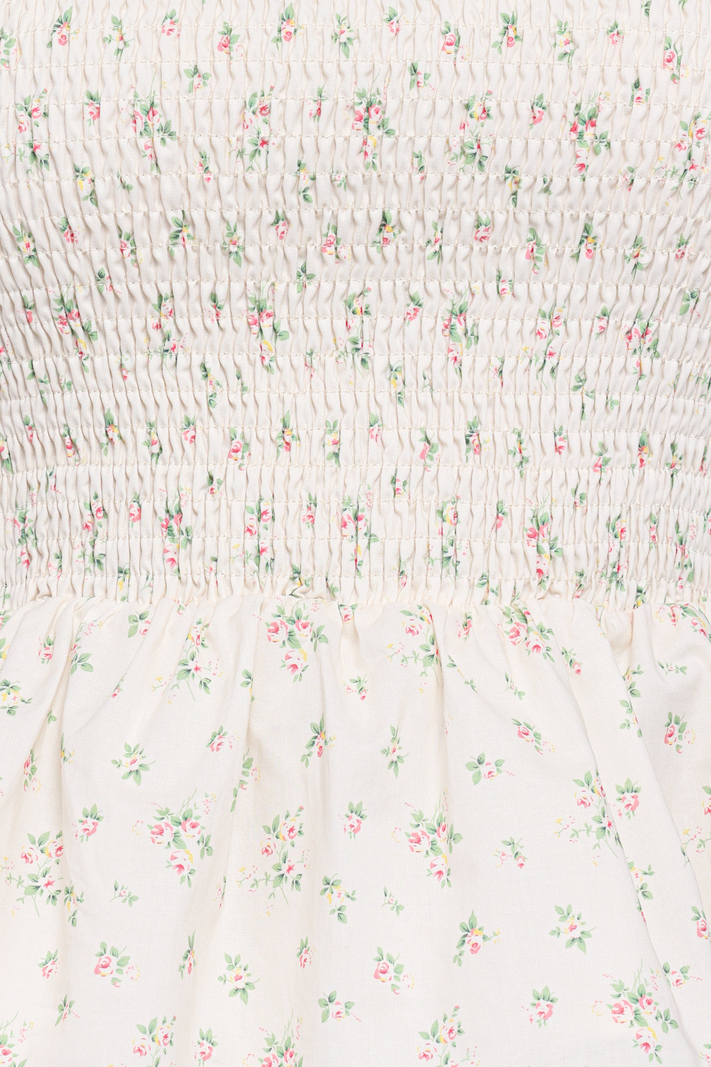 Remira Smocked Ruffle Top - White Betty