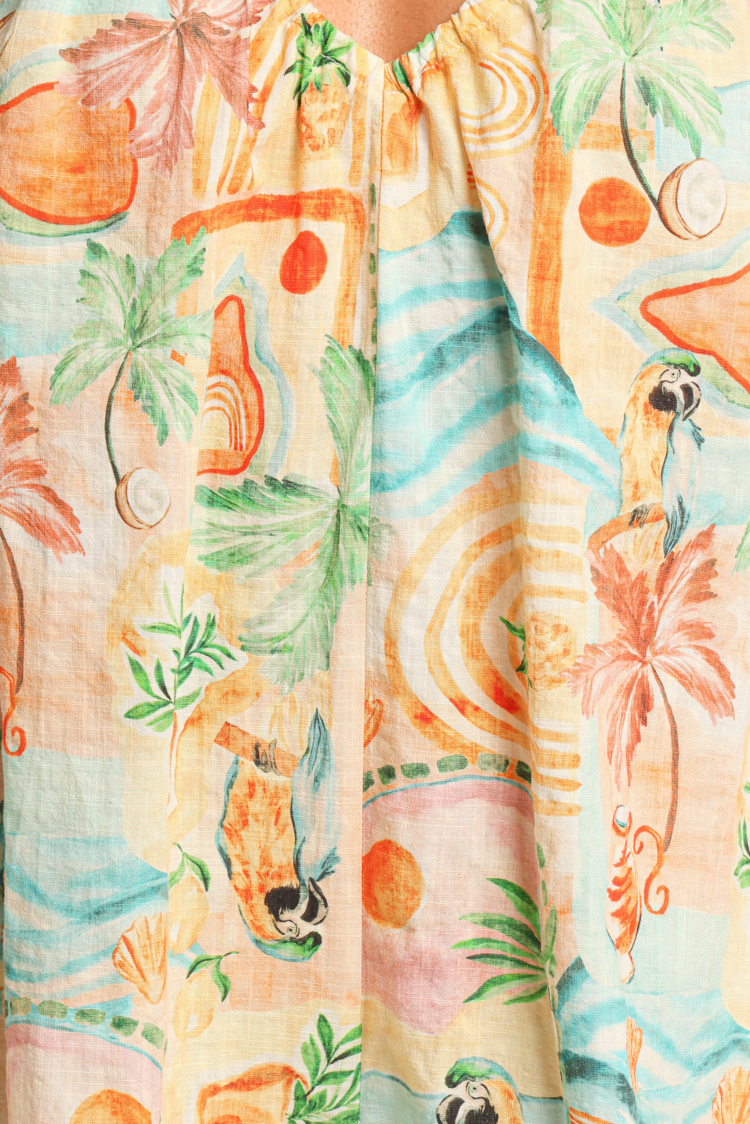 Renata Halter Playsuit - Golden Palm