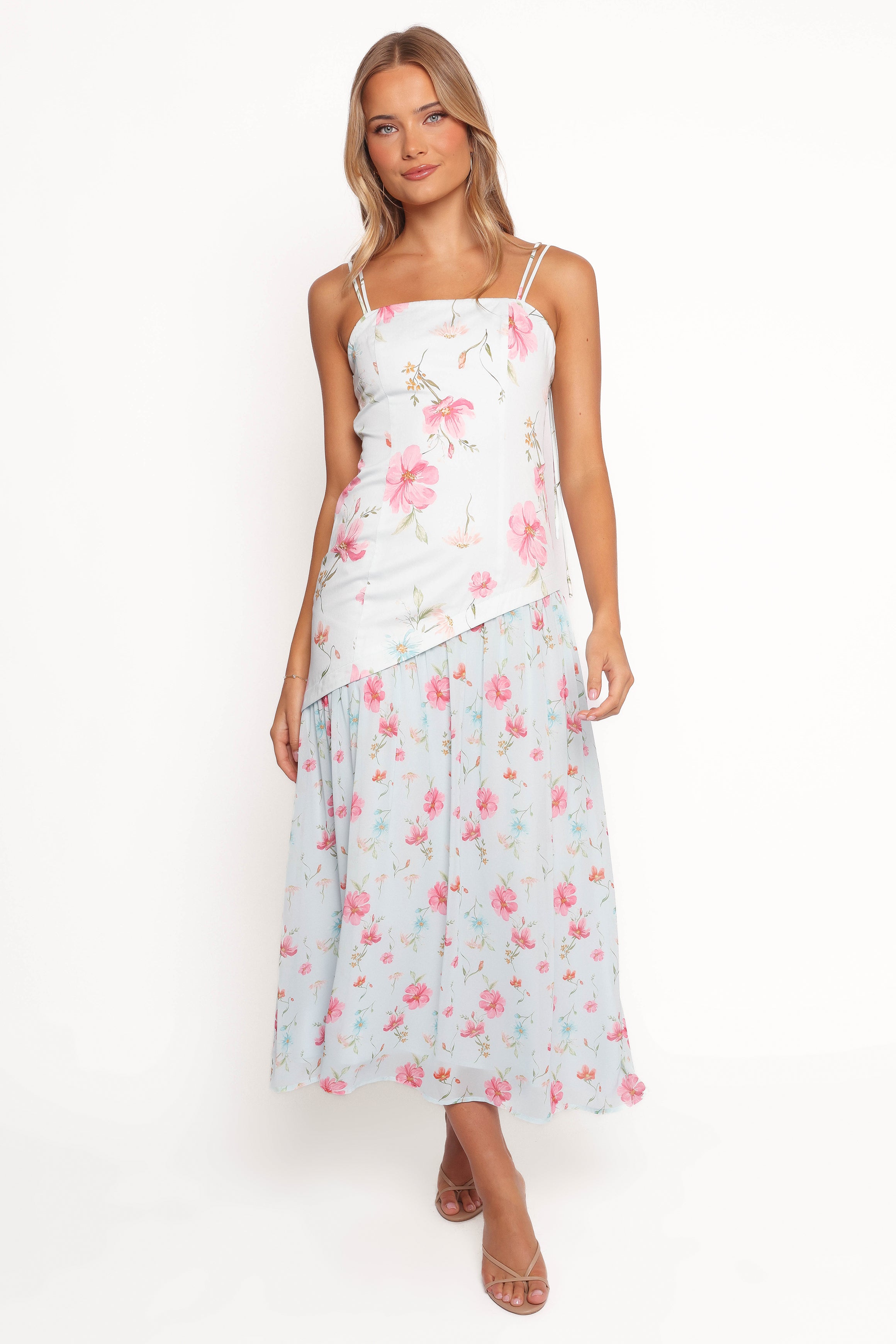 Renata Maxi Dress - Blue Floral