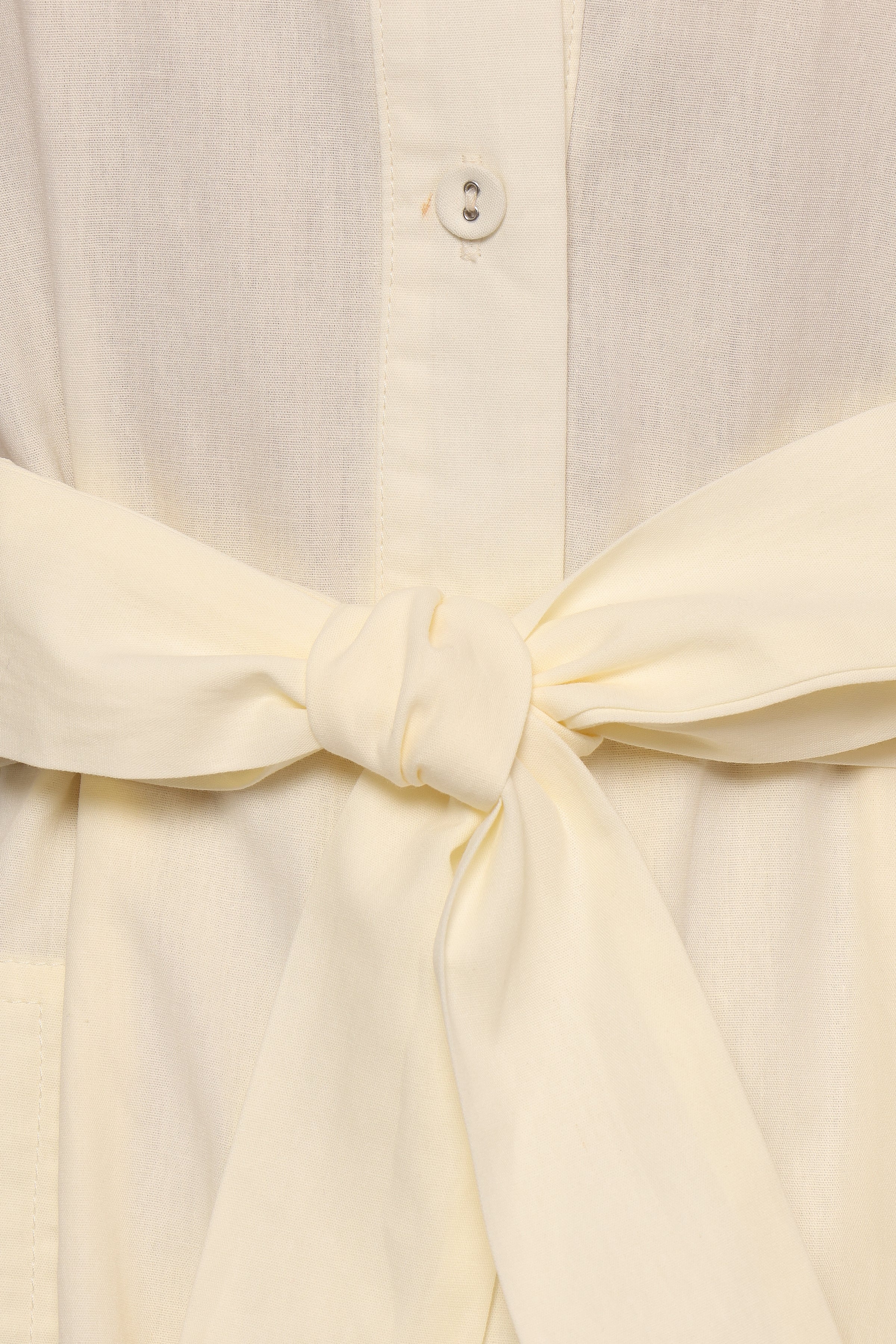 Riley Waist Tie Playsuit - Cream