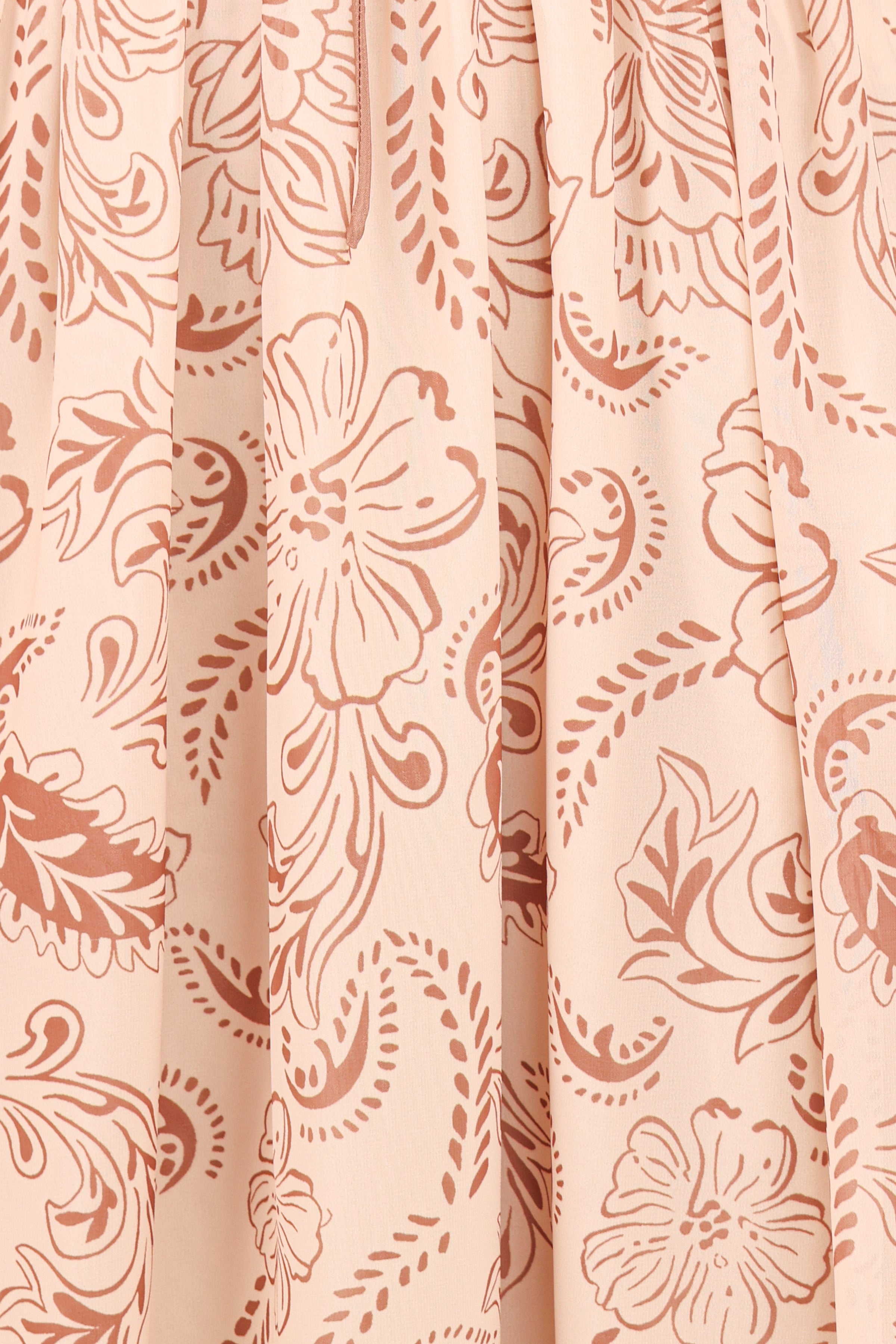 Safira Midi Dress - Brown Paisley