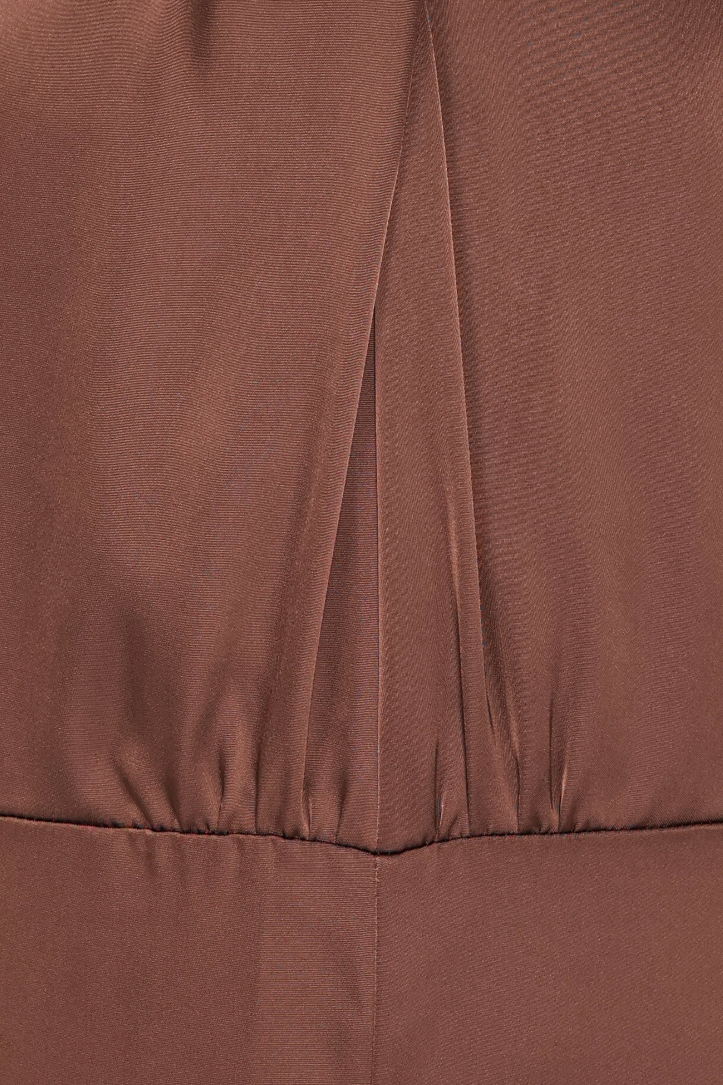 Saskia Halter Neck Satin Jumpsuit - Chocolate Brown