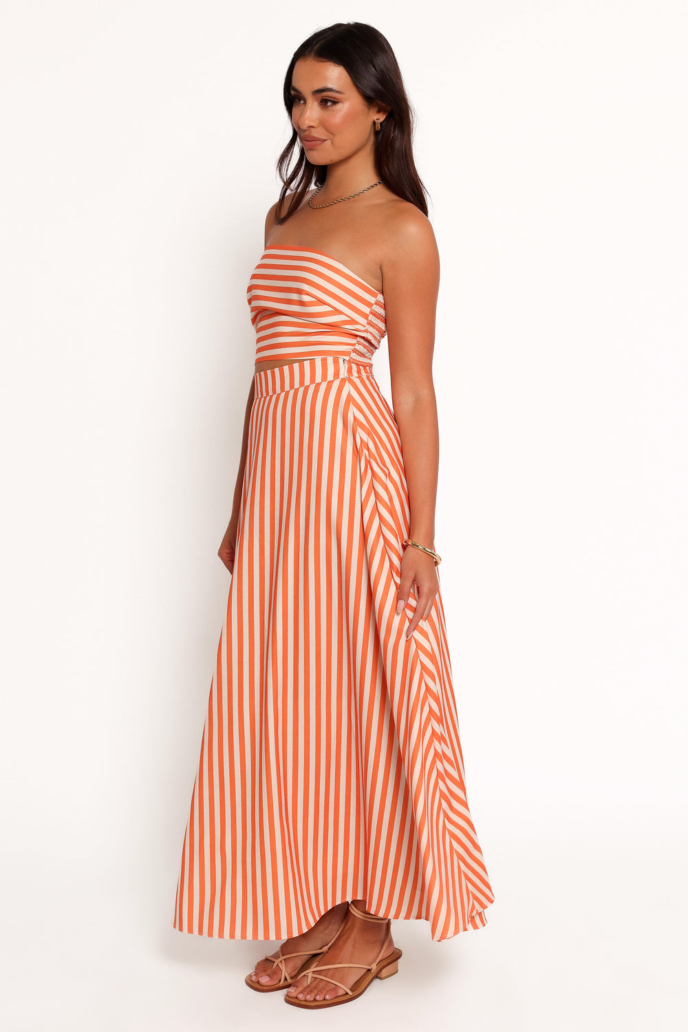 Collective Dress - Serafina Two Piece Set - Orange Beige Stripe image 5