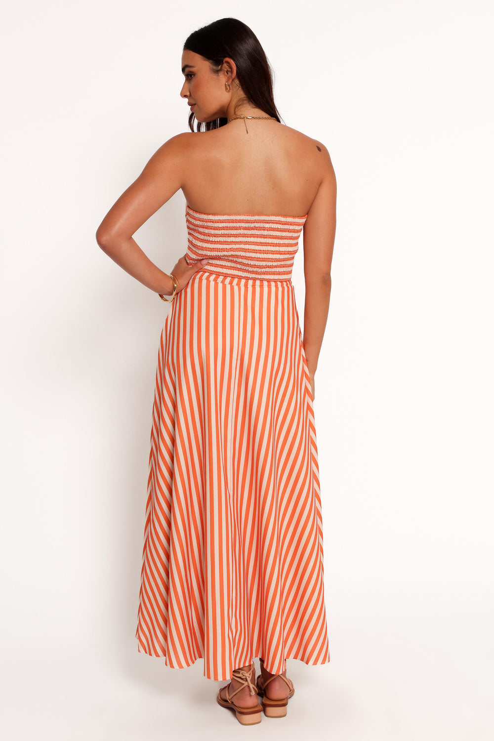 Collective Dress - Serafina Two Piece Set - Orange Beige Stripe image 4