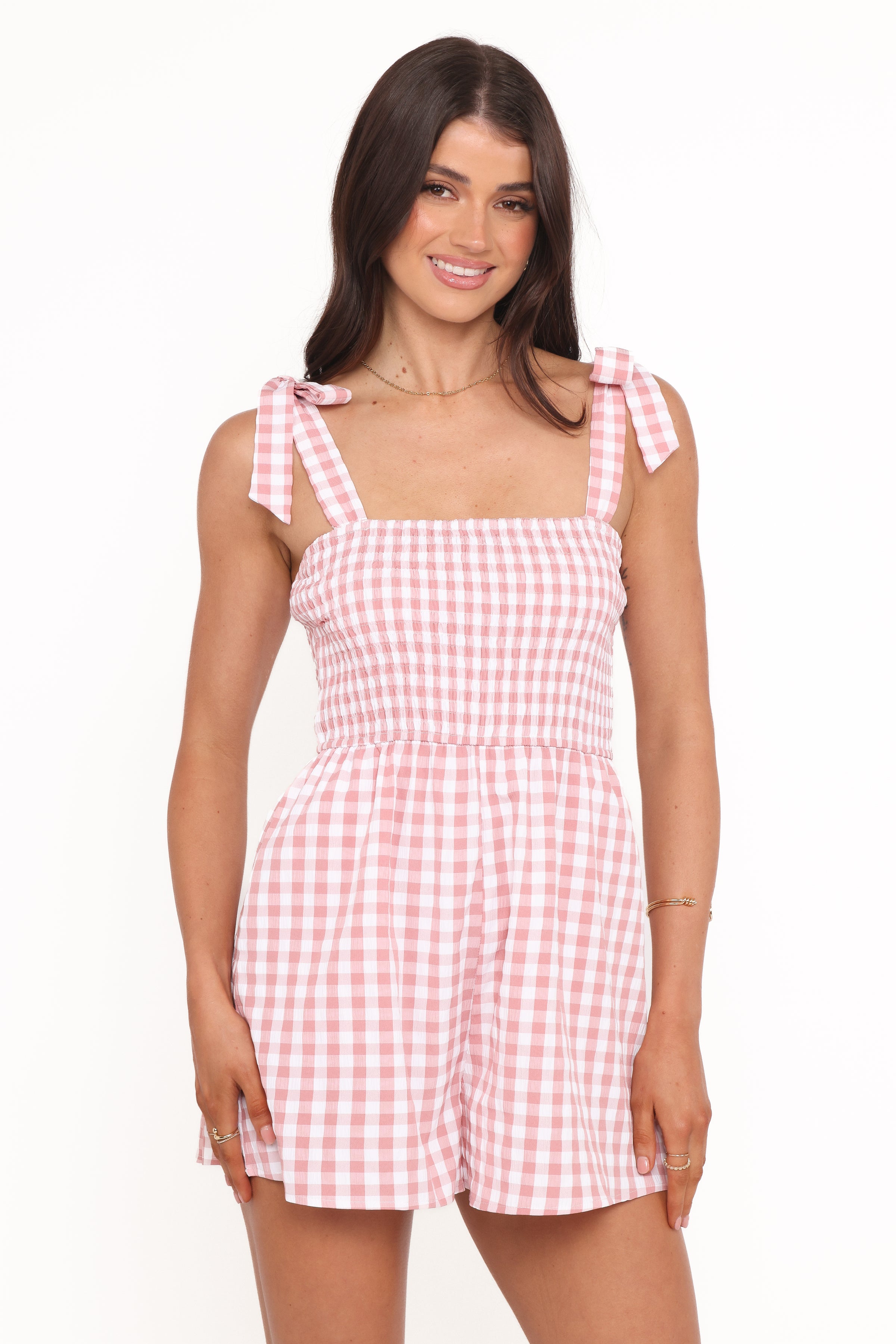 Simo Playsuit - Rose Gingham