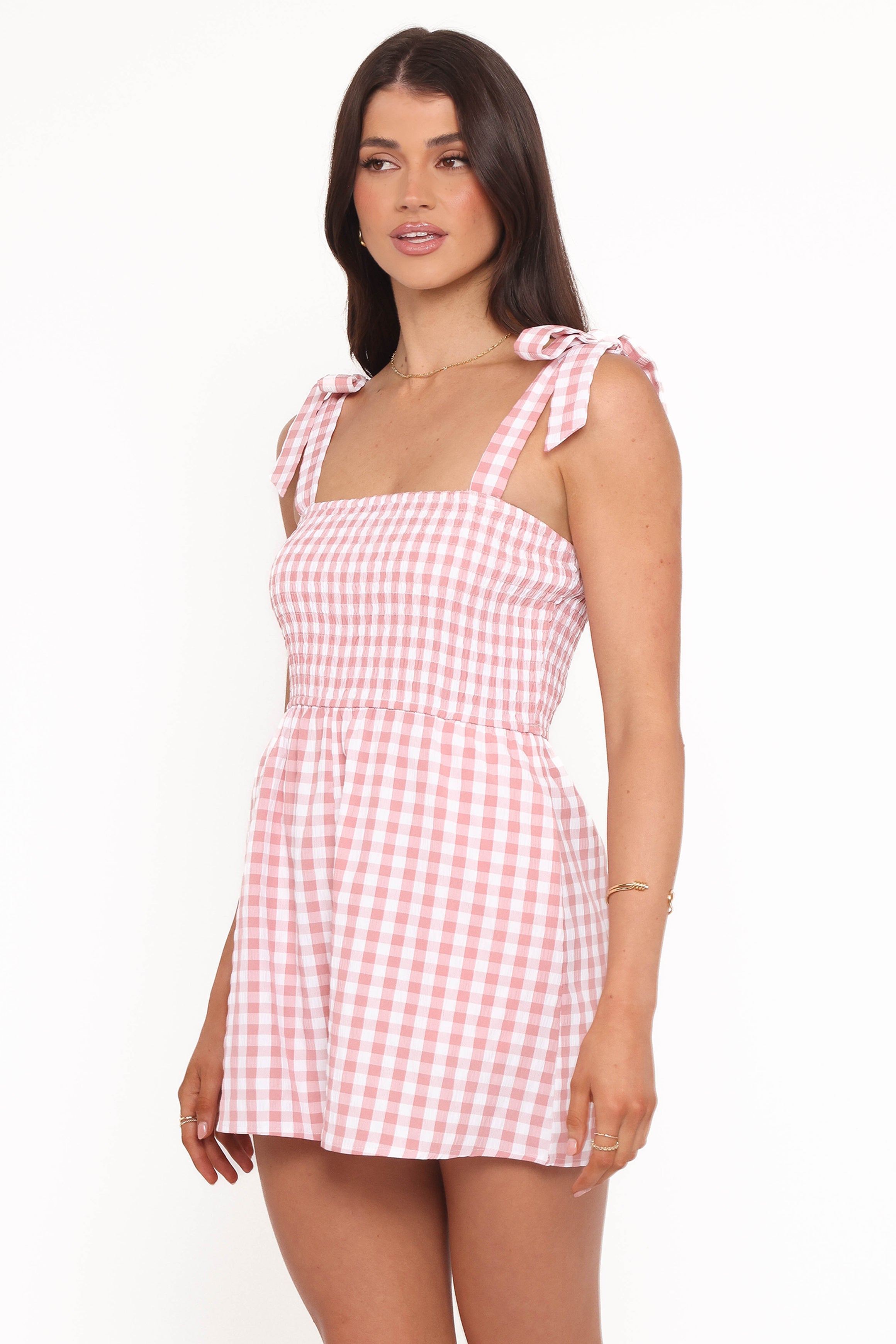 Simo Playsuit - Rose Gingham