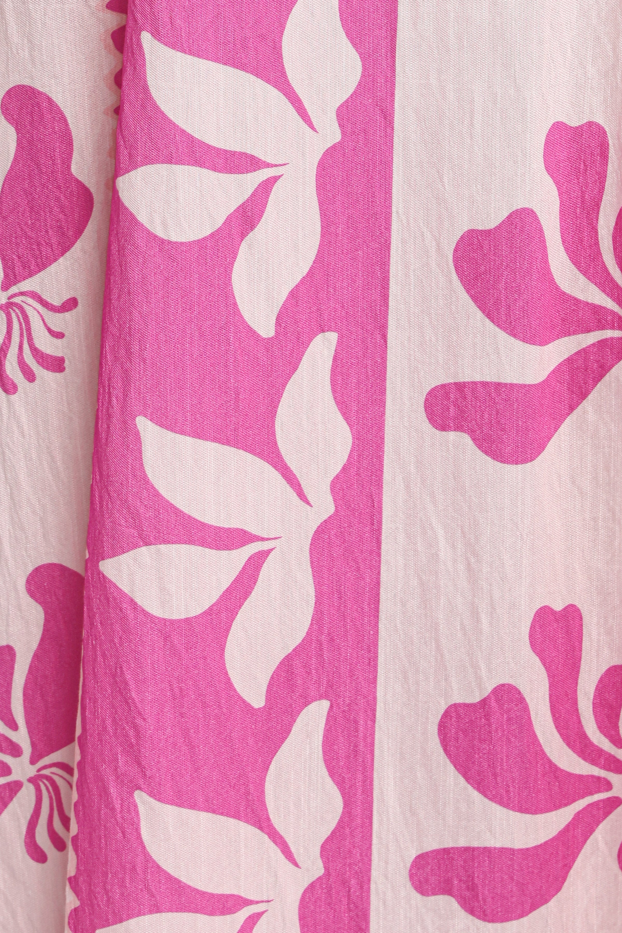 Sirena Maxi Dress - Pink Palm Print