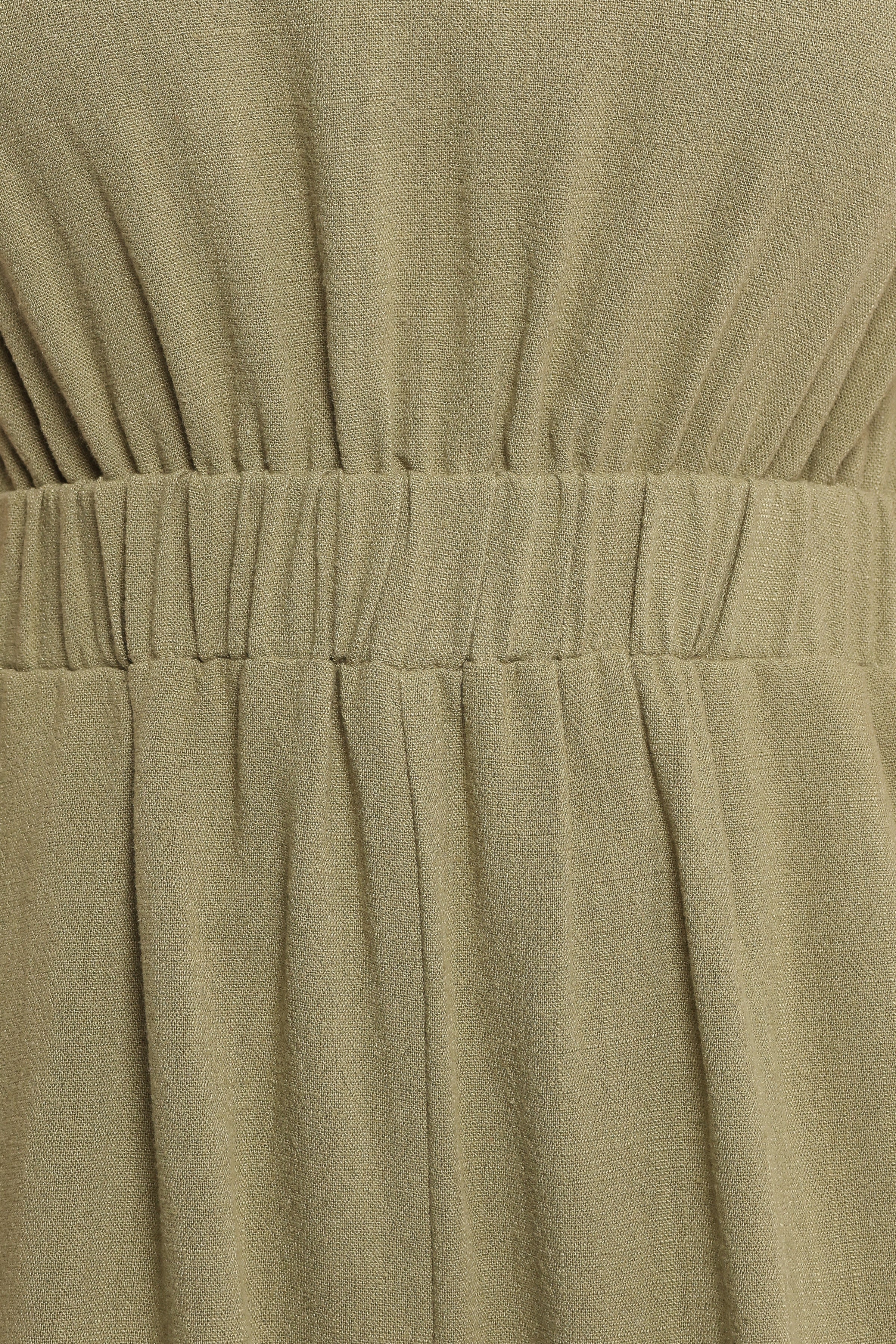 Solia Open Back Playsuit - Olive