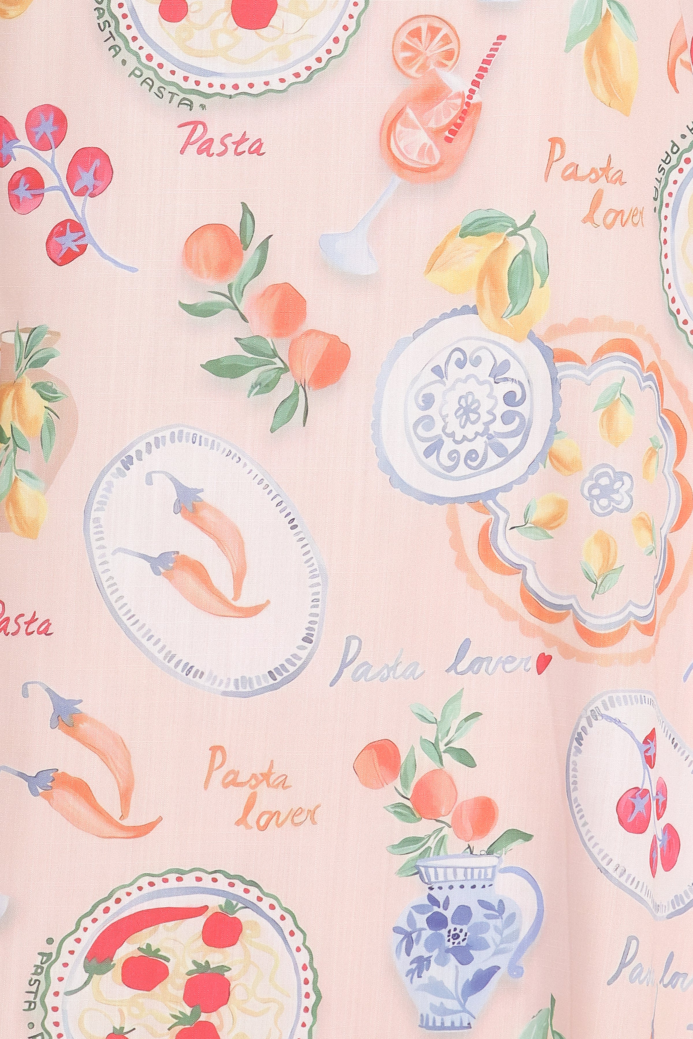 Soph Strapless Maxi Dress - Pasta Print