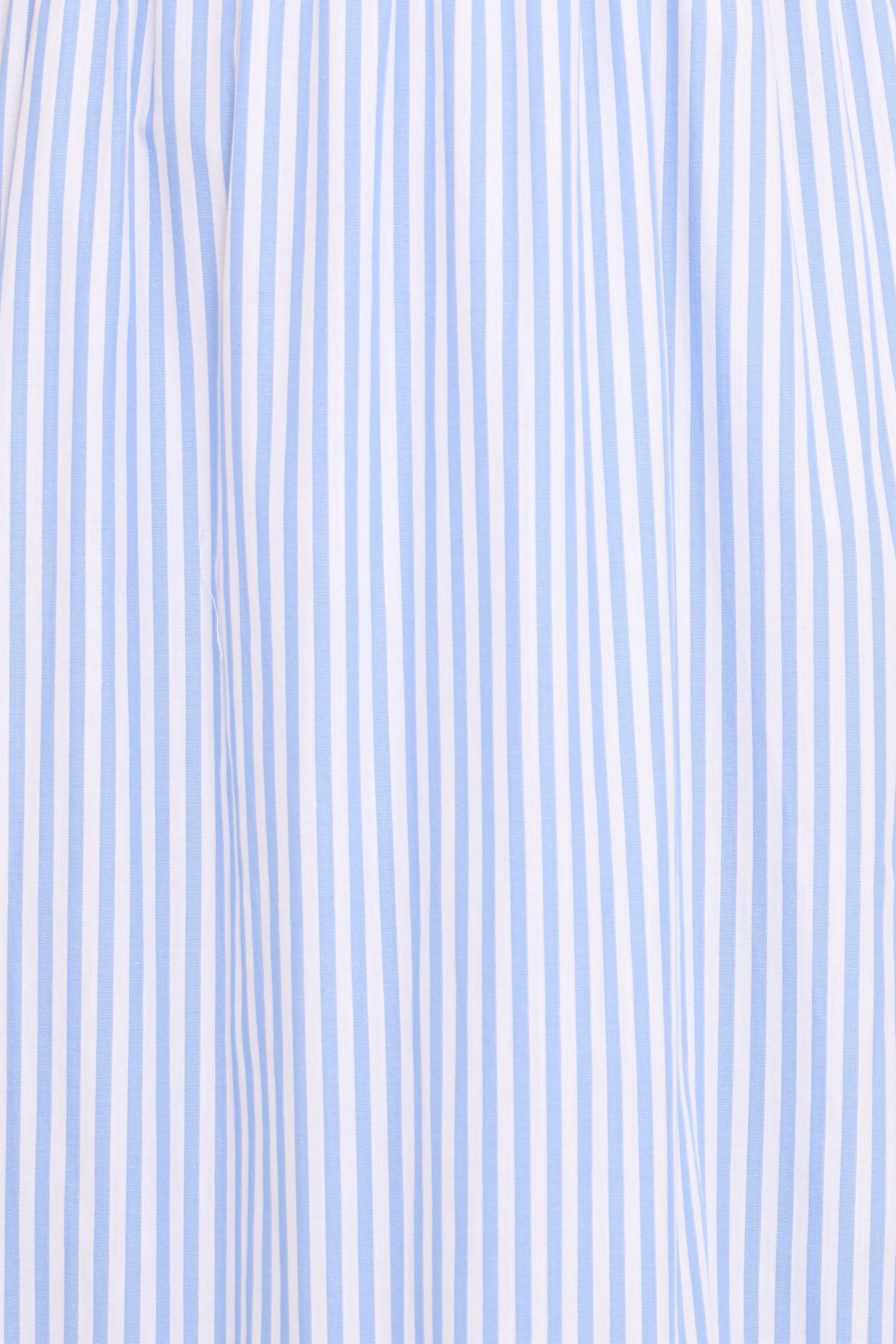 Steele Puff Sleeve Midi Dress - Blue Stripe