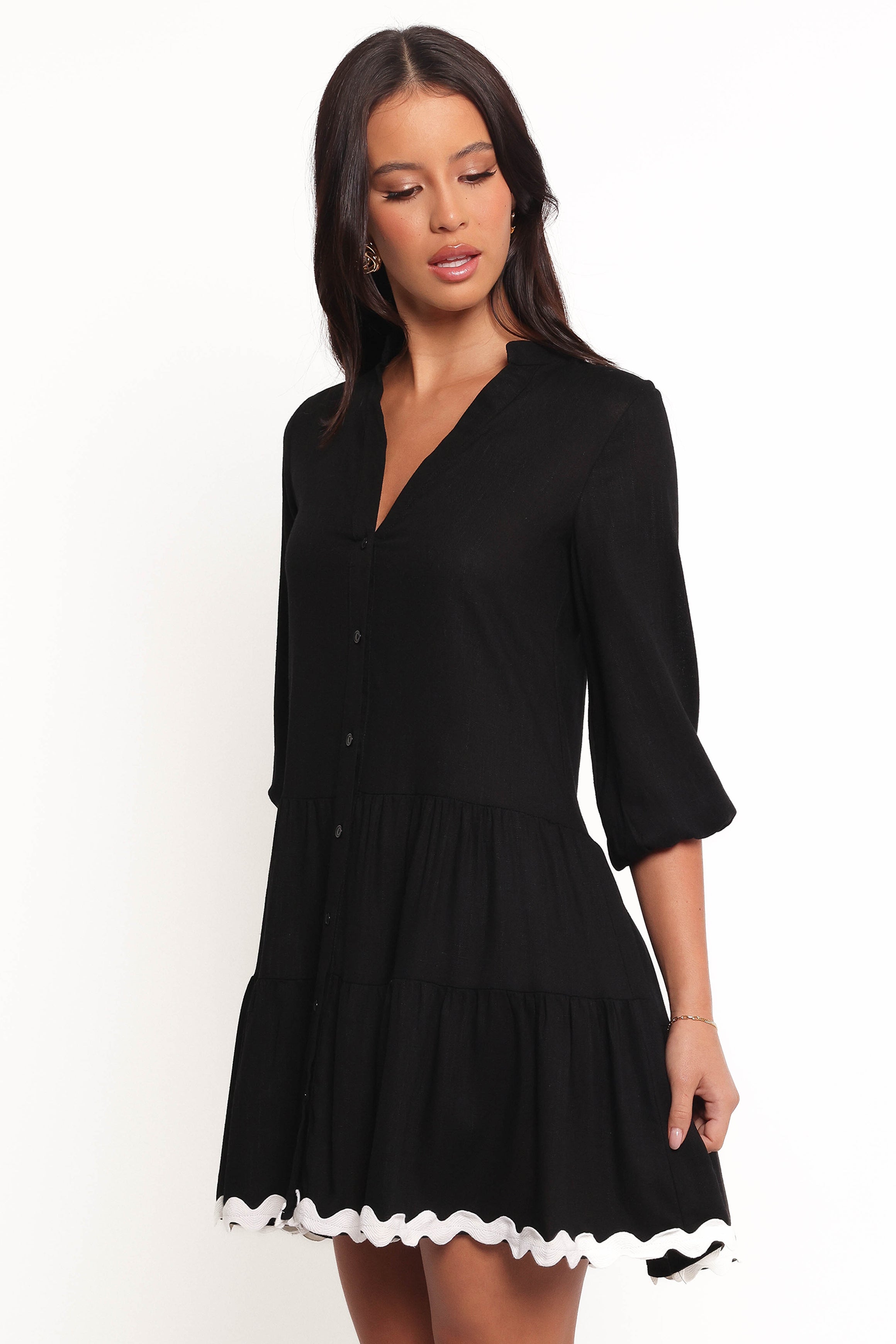 Tala Mini Dress - Black/White