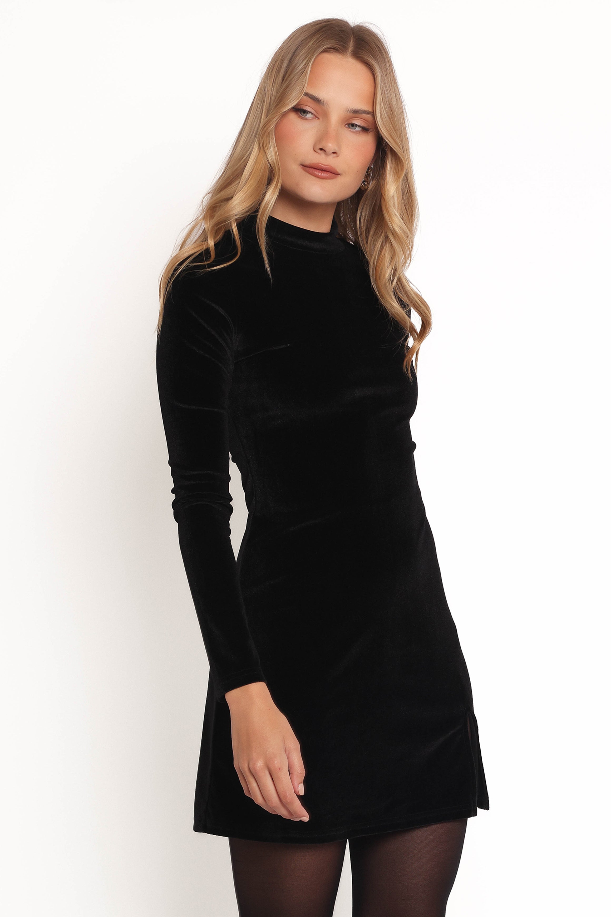 Taylor Velvet Mini Dress - Black