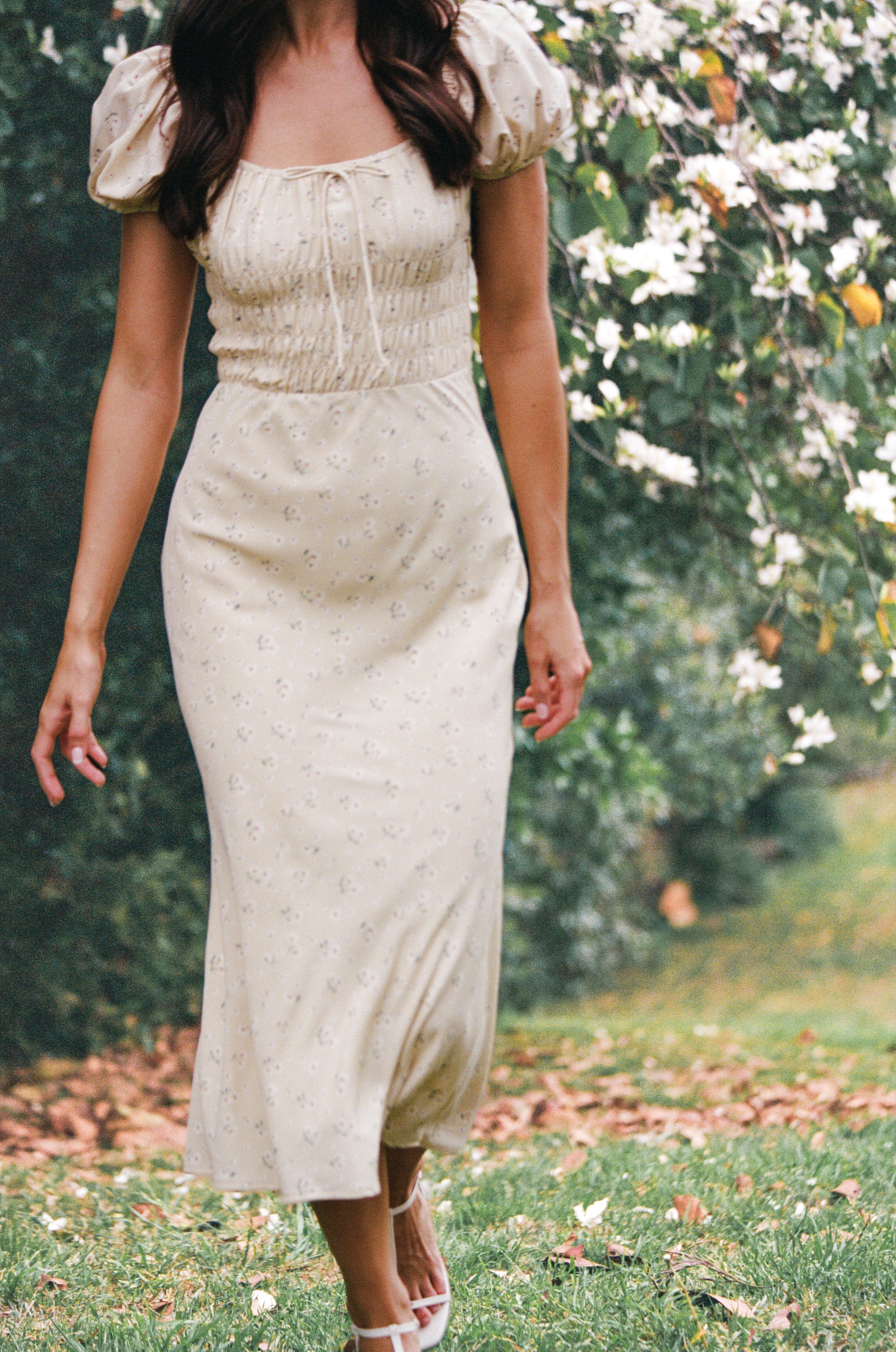 Teigan Midi Dress - Yellow Floral