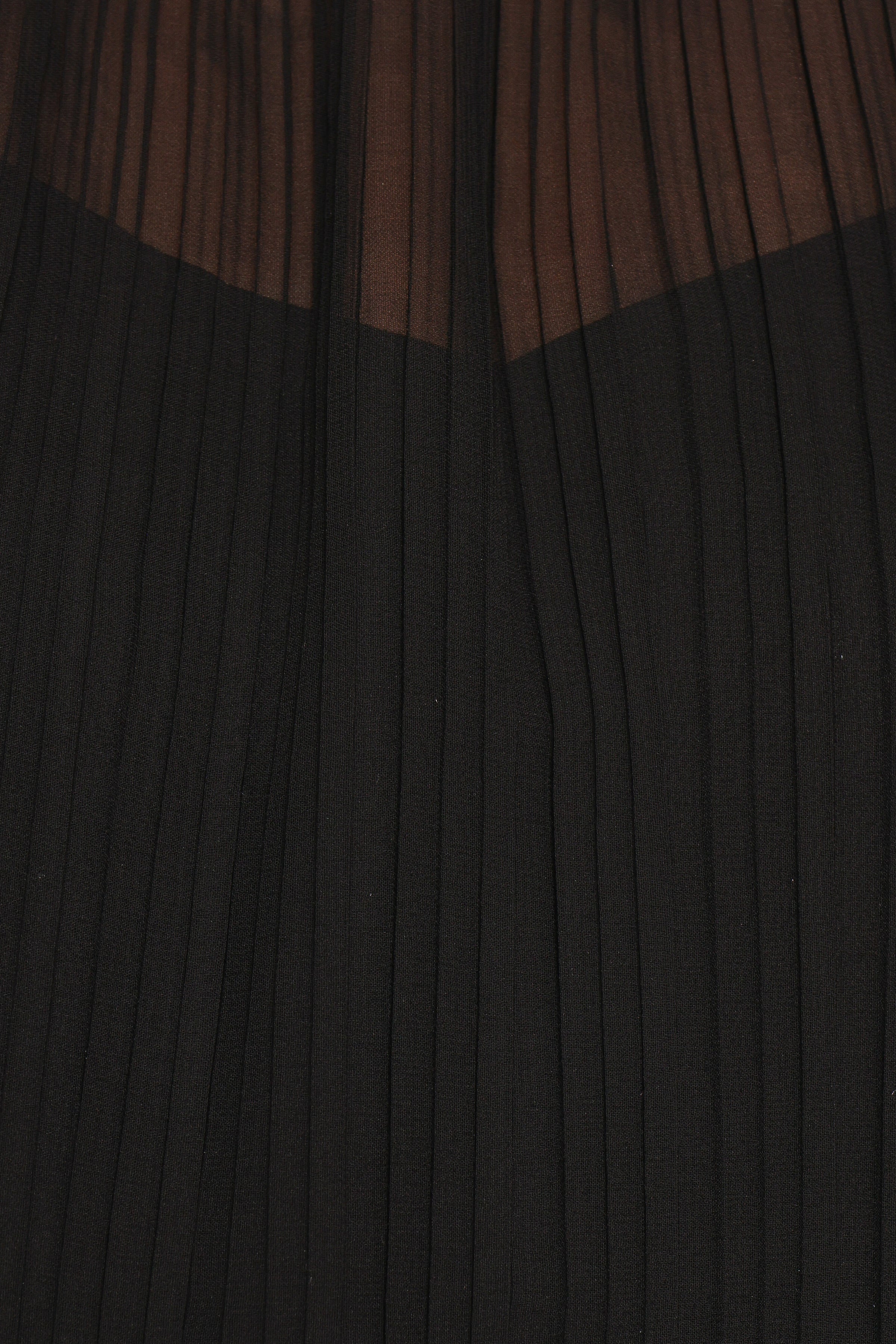 Topia Pleated Flutter Sleeve Top - Black