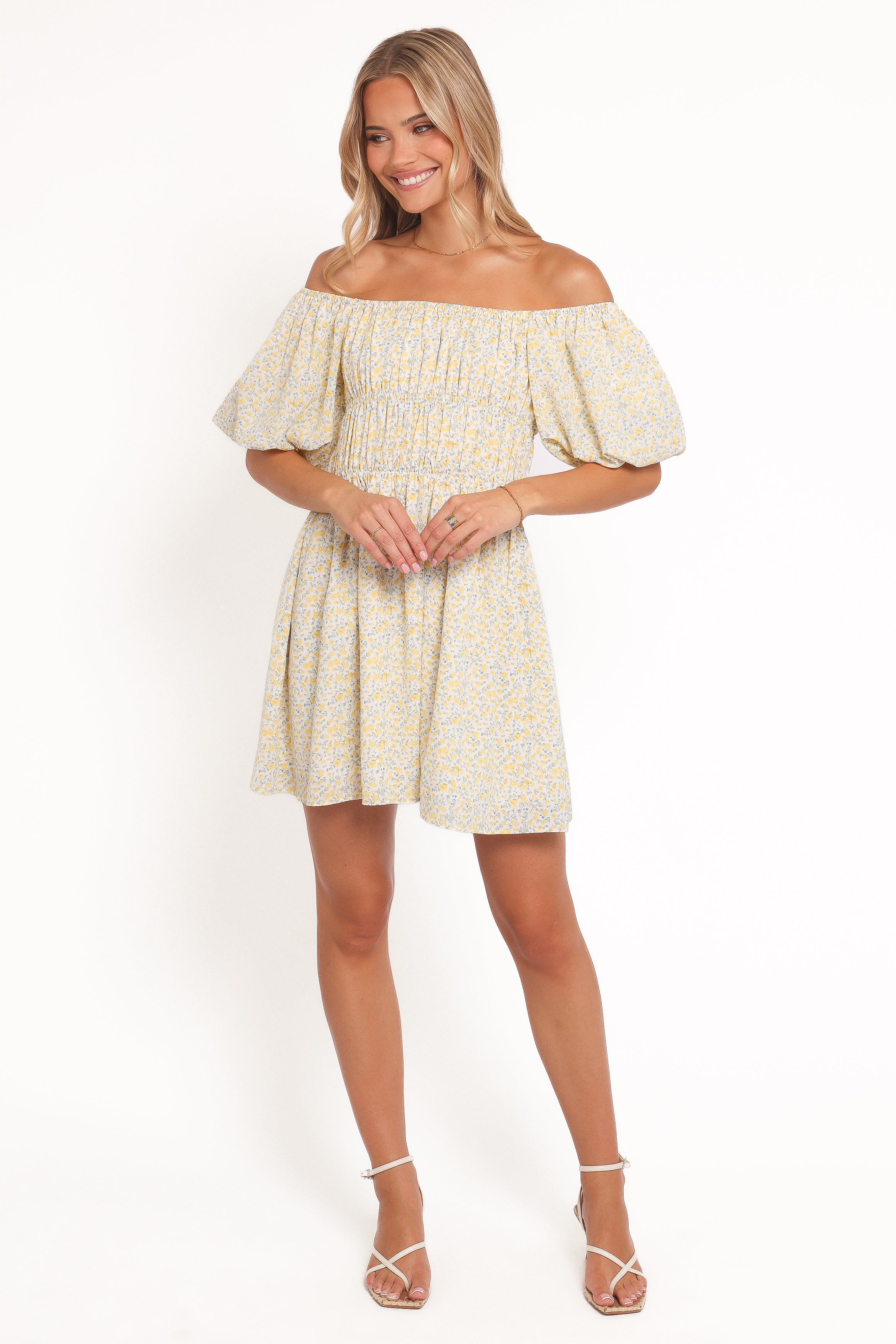 Tori Off Shoulder Mini Dress - Floral