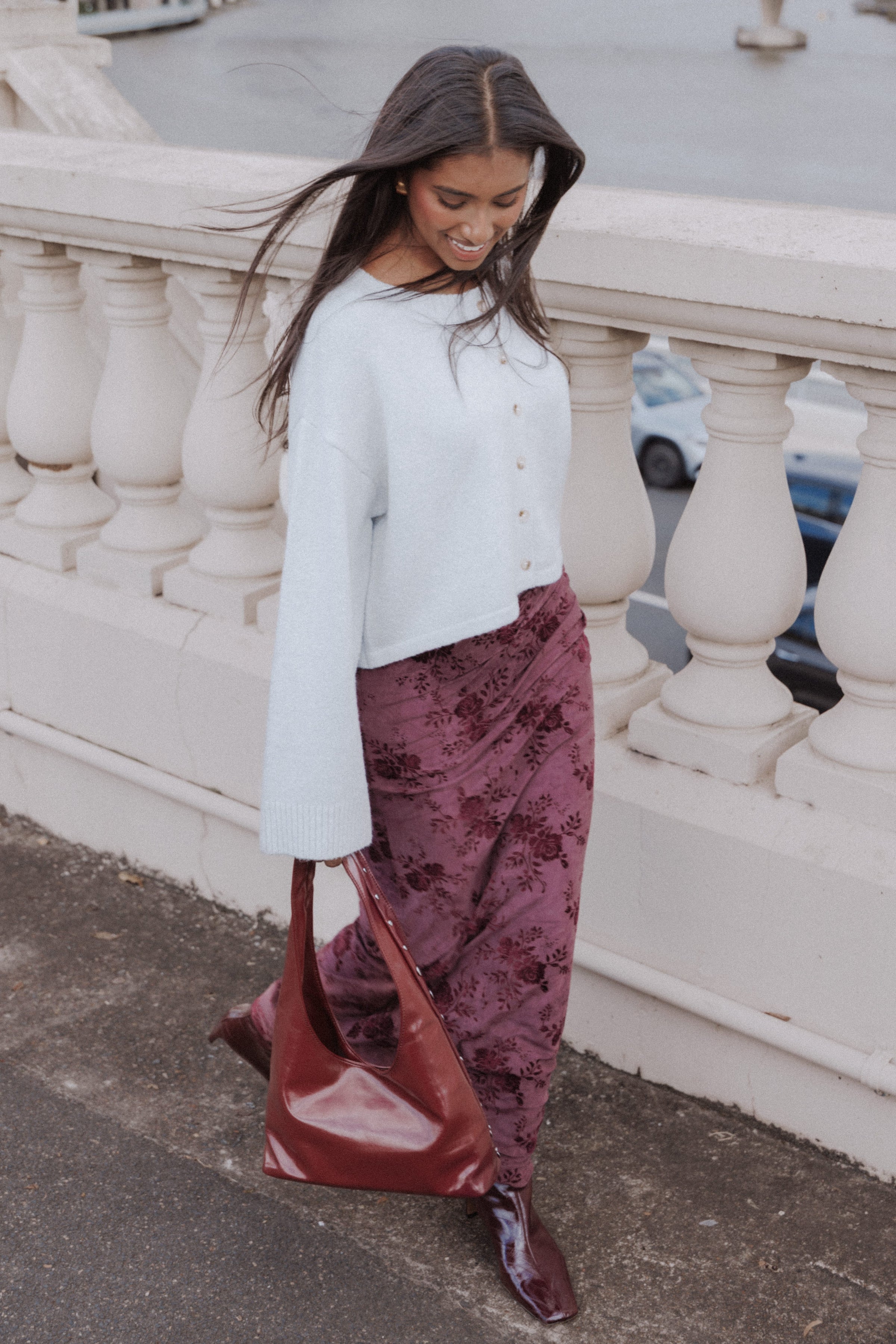 Tori Wide Sleeve Cardigan - Grey