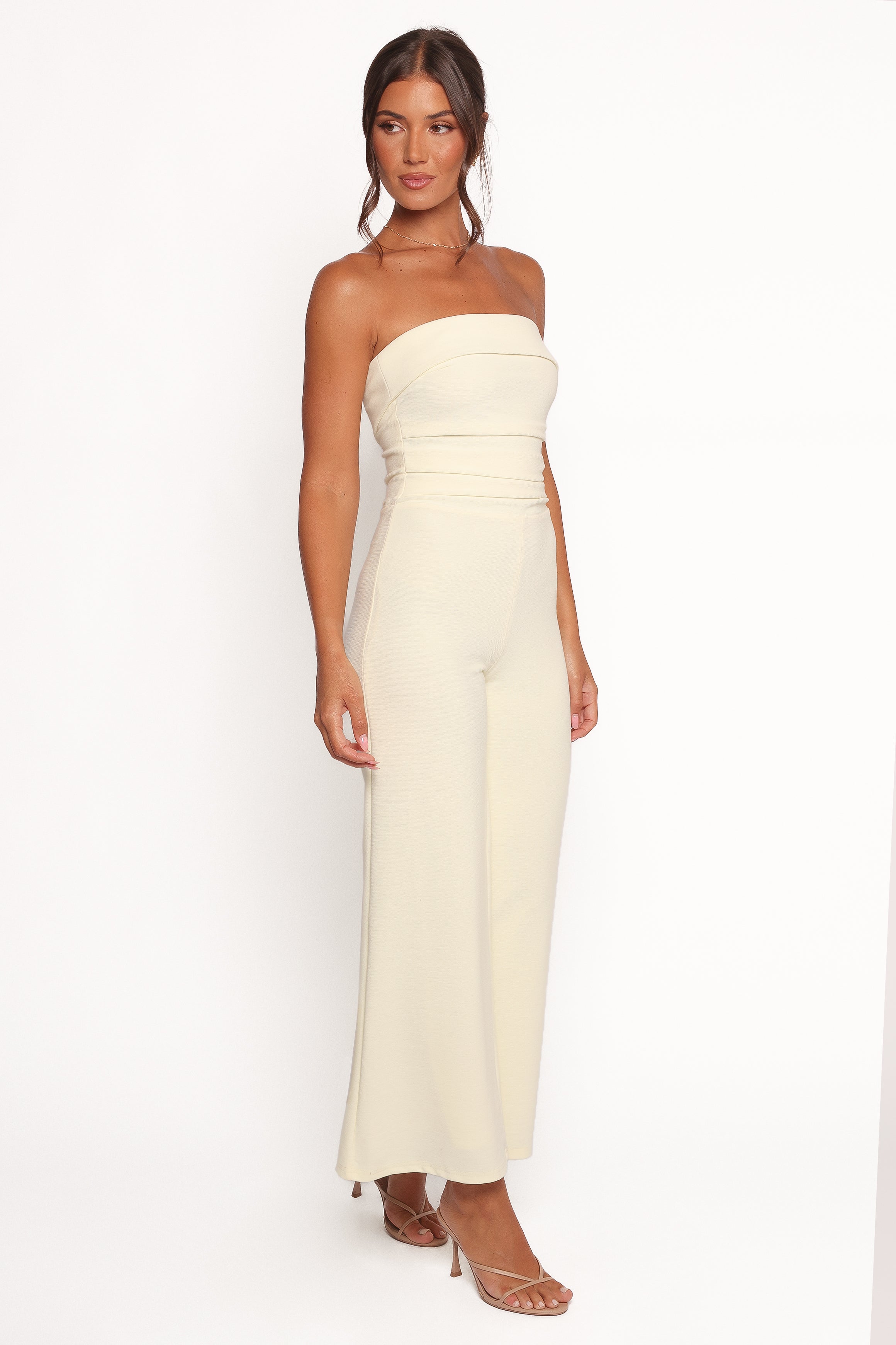 Trixette Strapless Jumpsuit - Butter