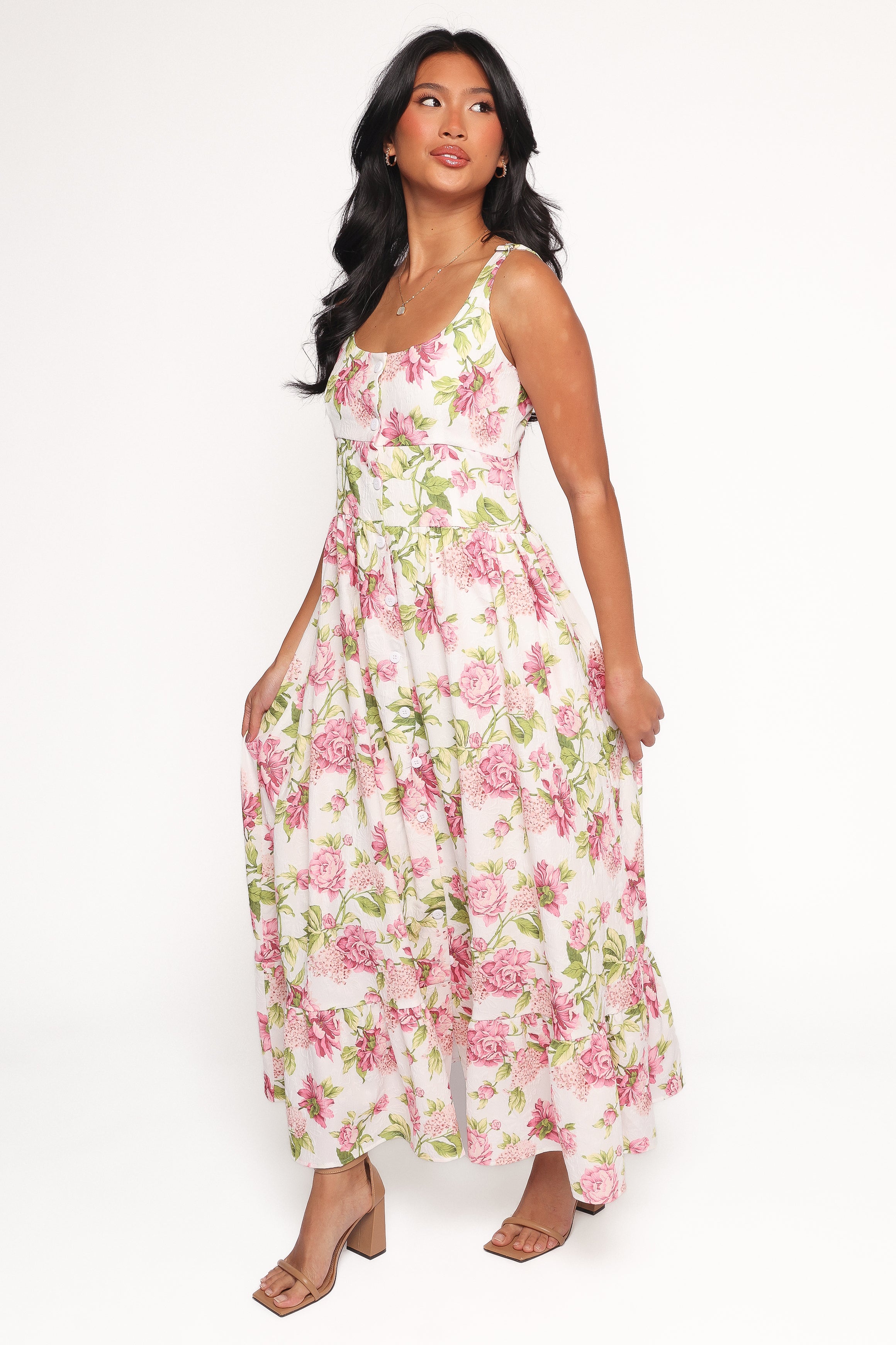 Tullia Maxi Dress - Pink Floral
