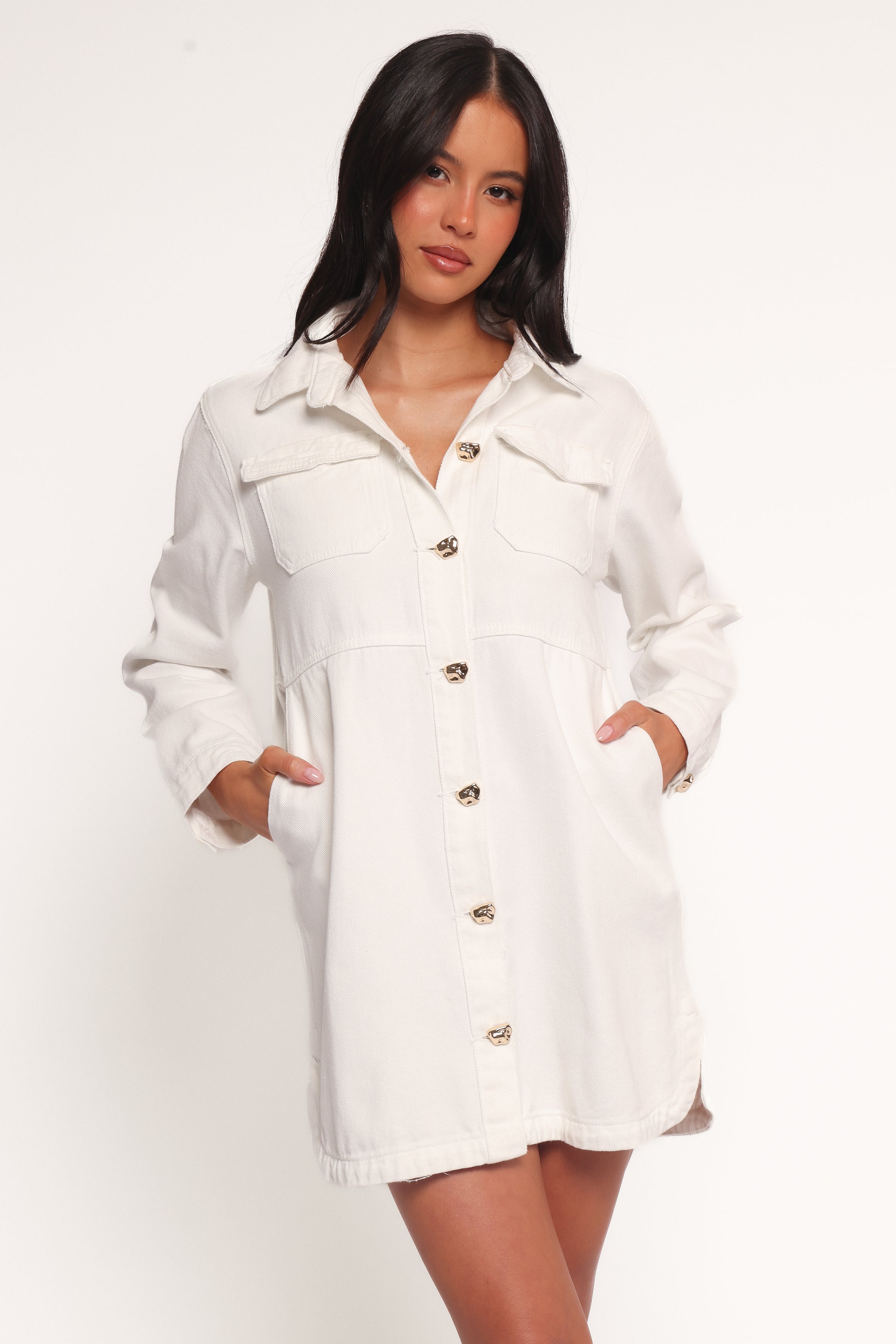 Turner Denim Dress - White Denim