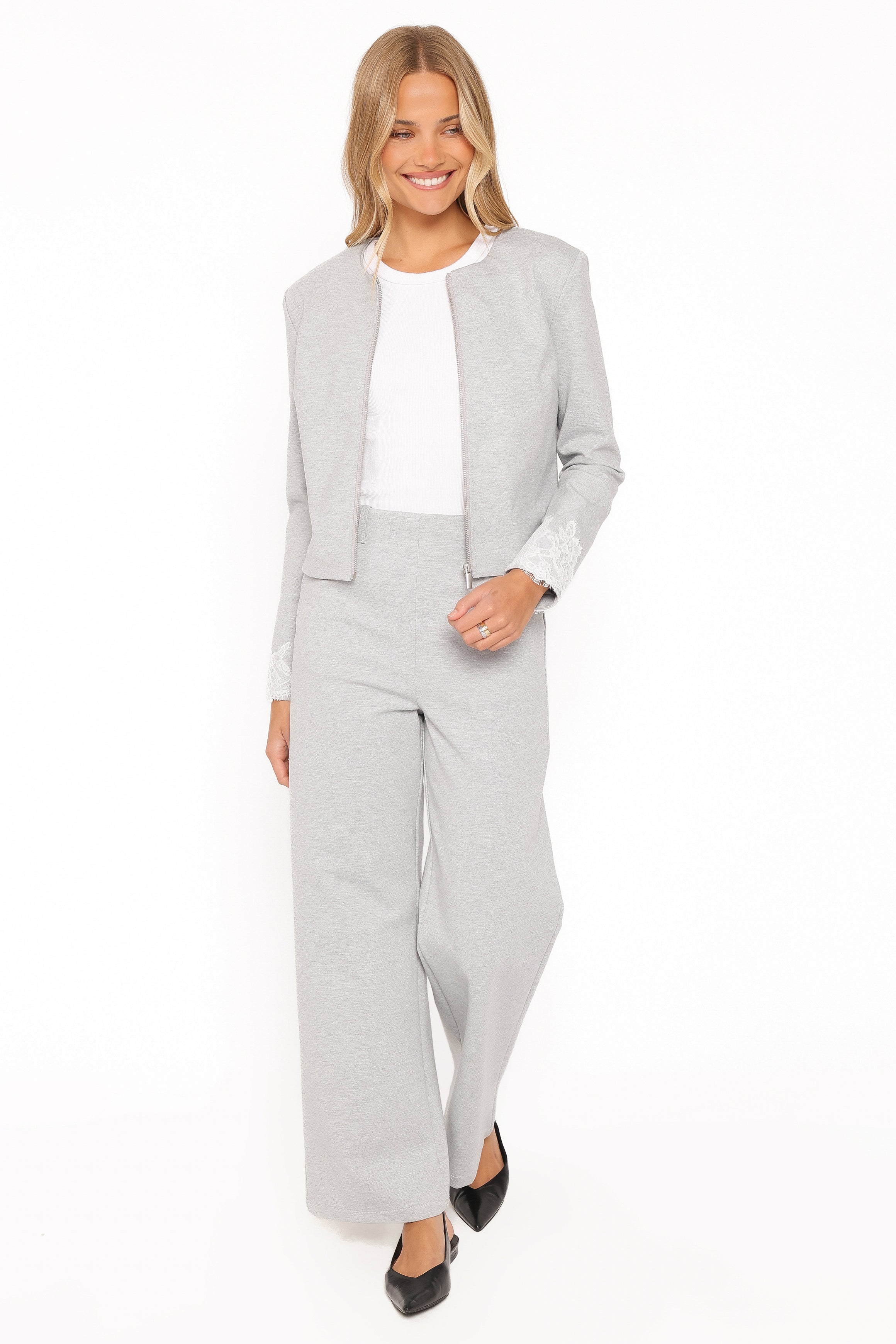 Tylah Ponte Pants - Heather Grey