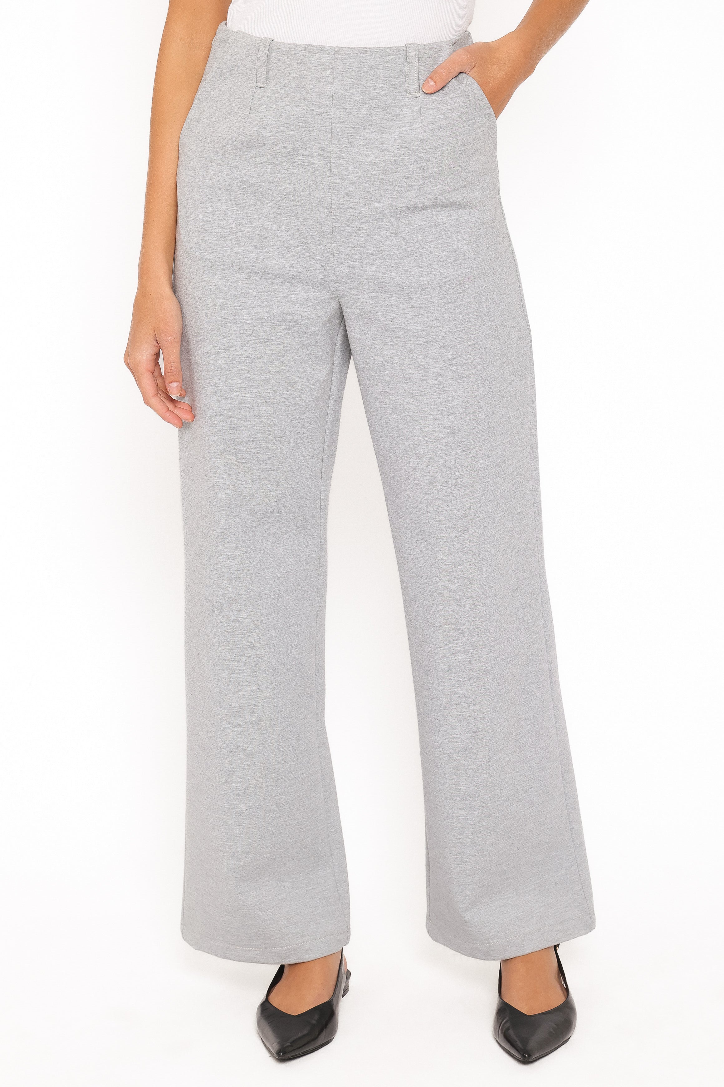 Tylah Ponte Pants - Heather Grey