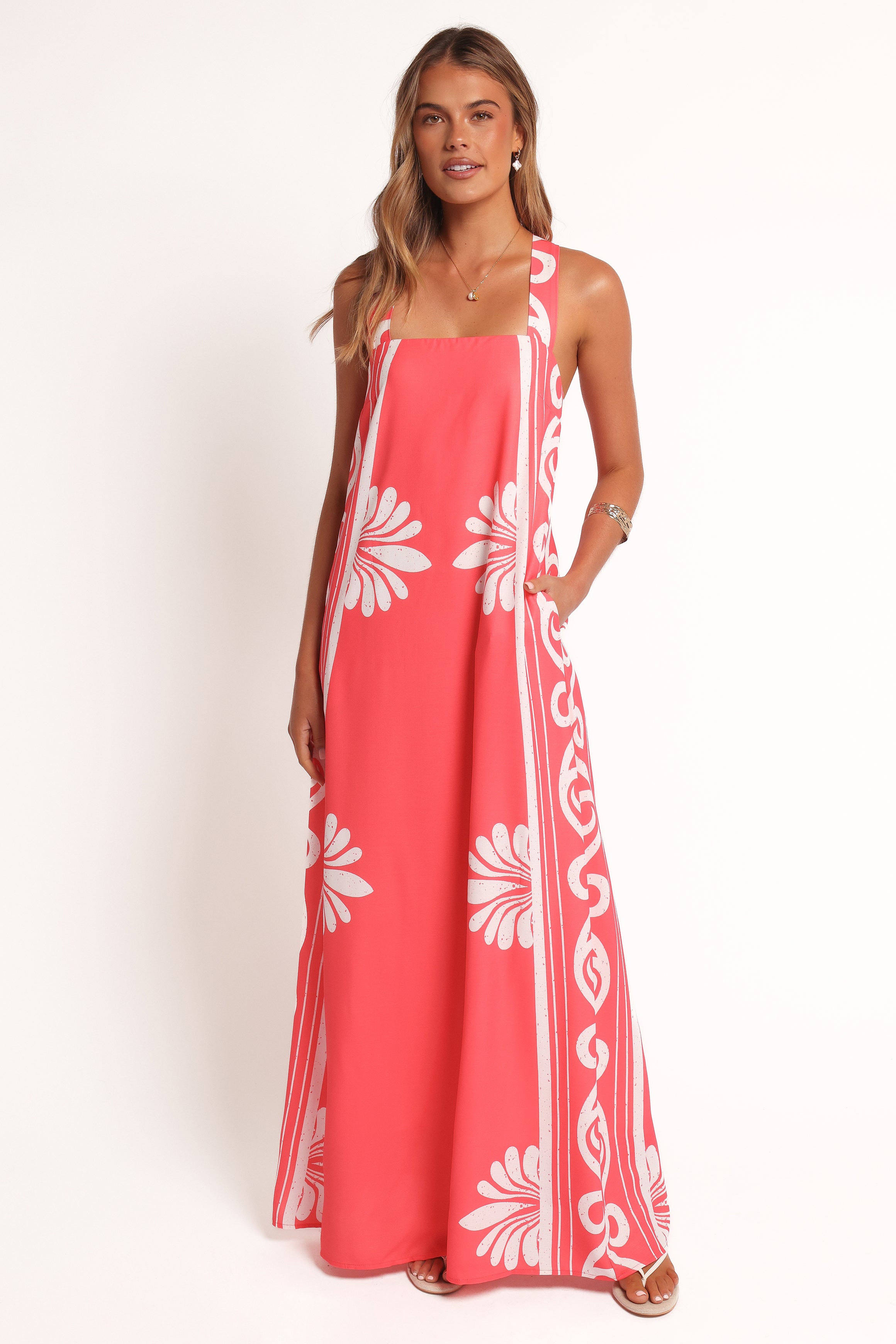 Valeria Maxi Dress - Coral