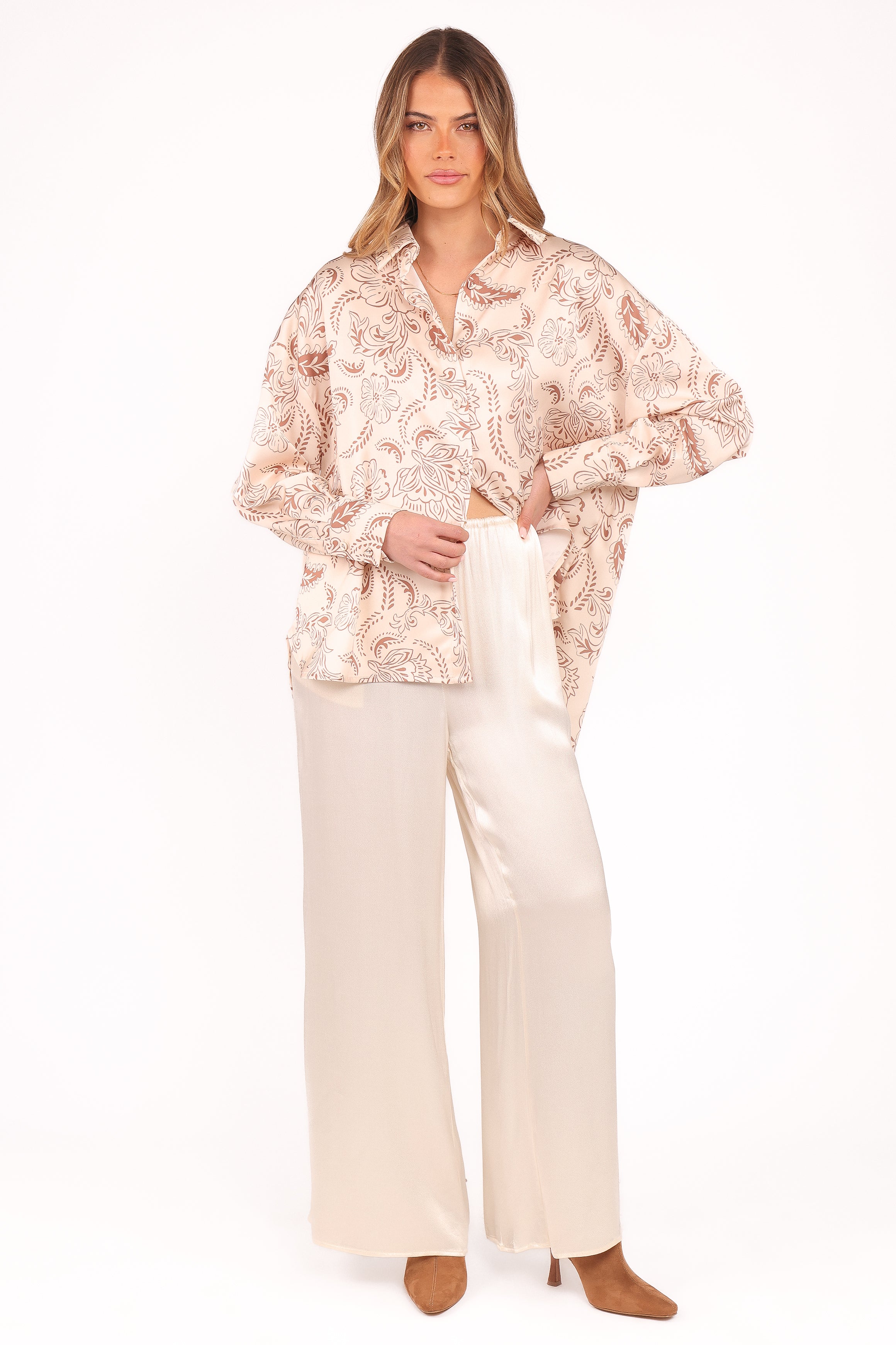 Rosalie Shirt - Brown Paisley