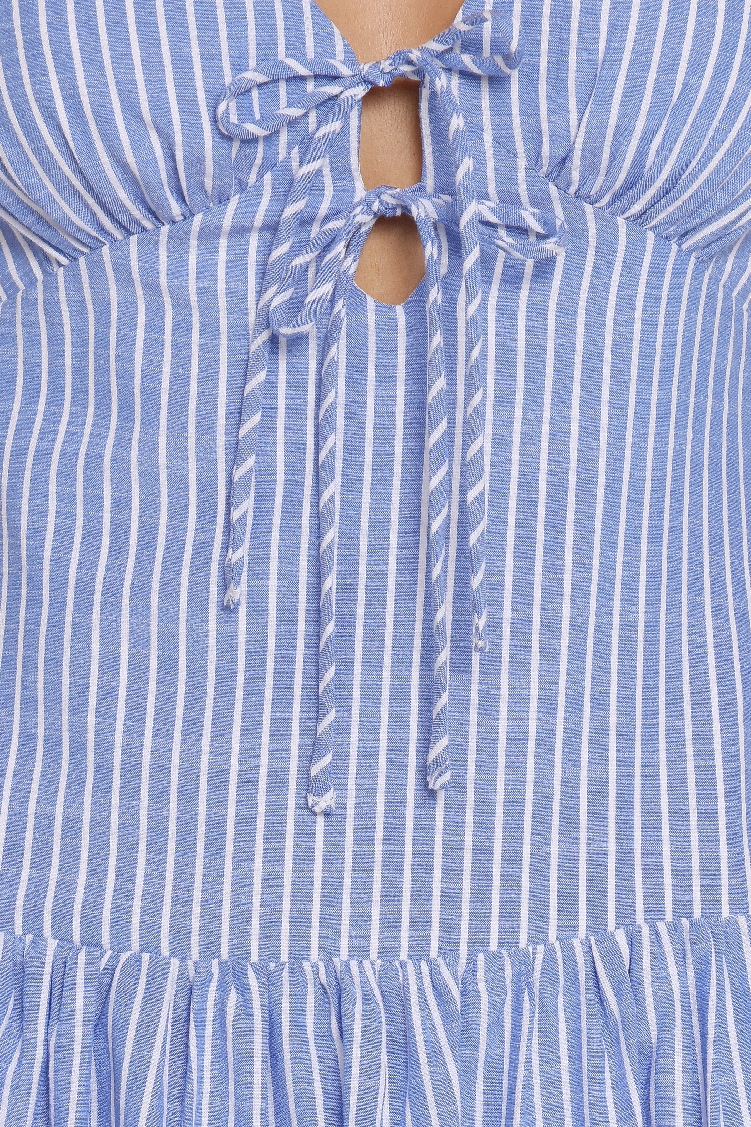 Vanessa Maxi Dress - Navy Pinstripe