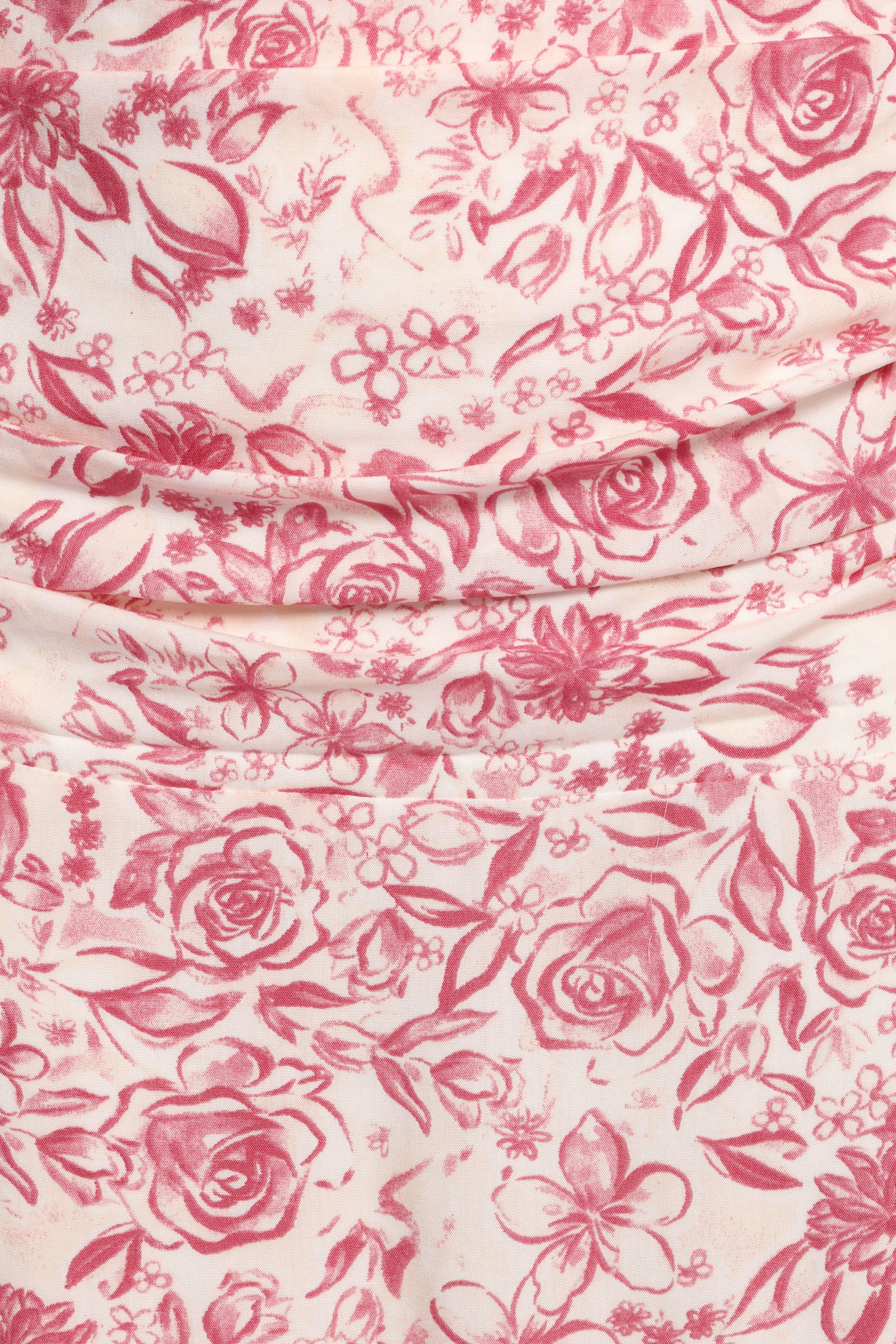 Velda Ruched Maxi Skirt - Pink Floral