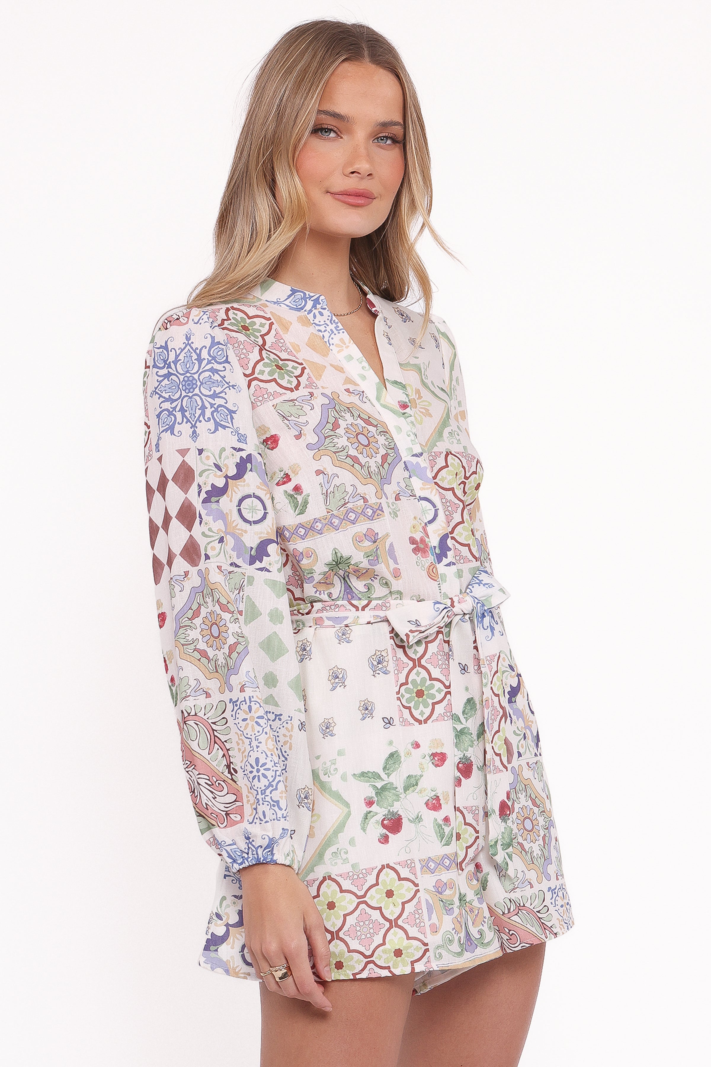 Venice Long Sleeve Playsuit - Multi