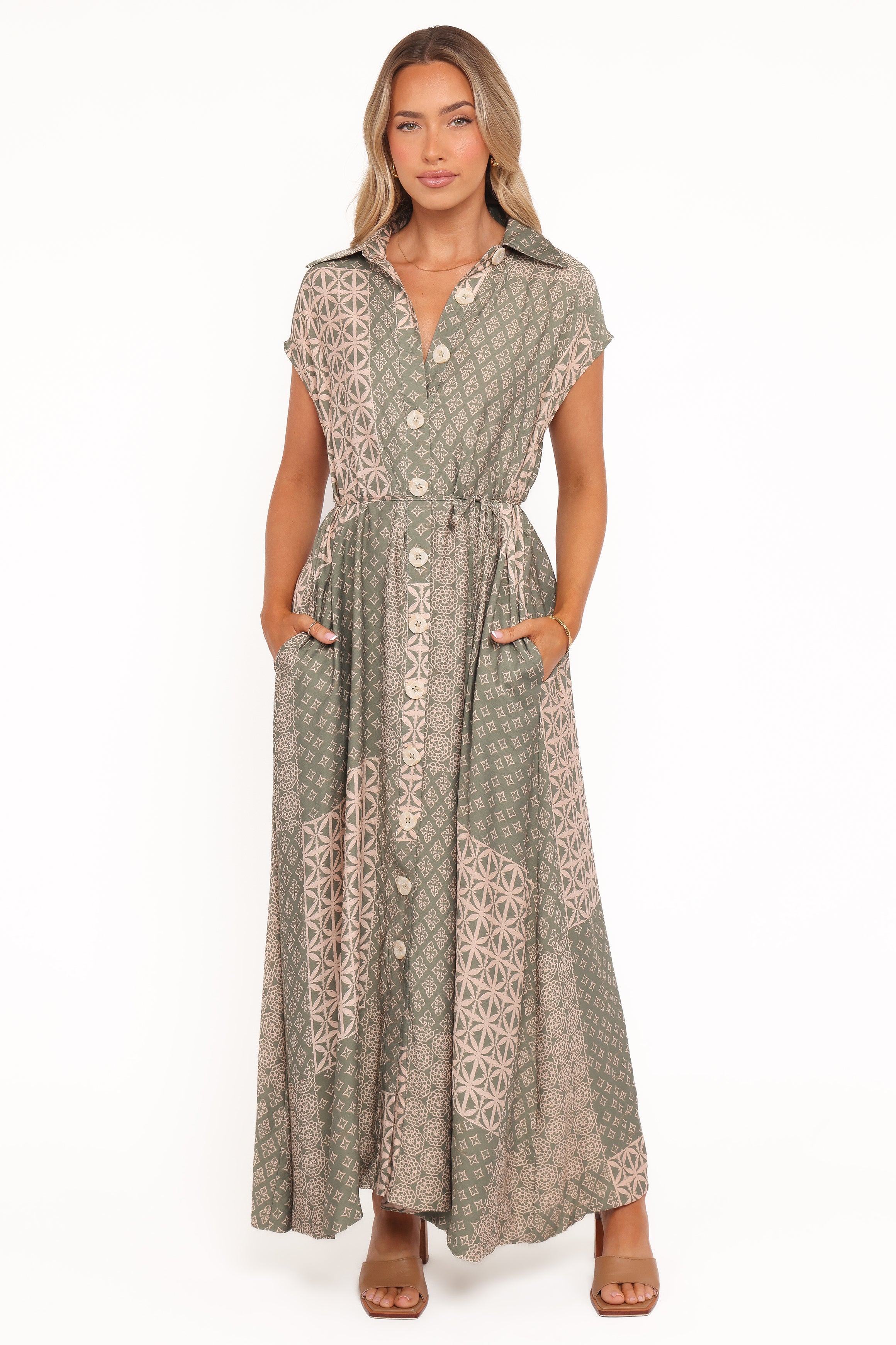 Verlina Maxi Dress - Patchwork Print