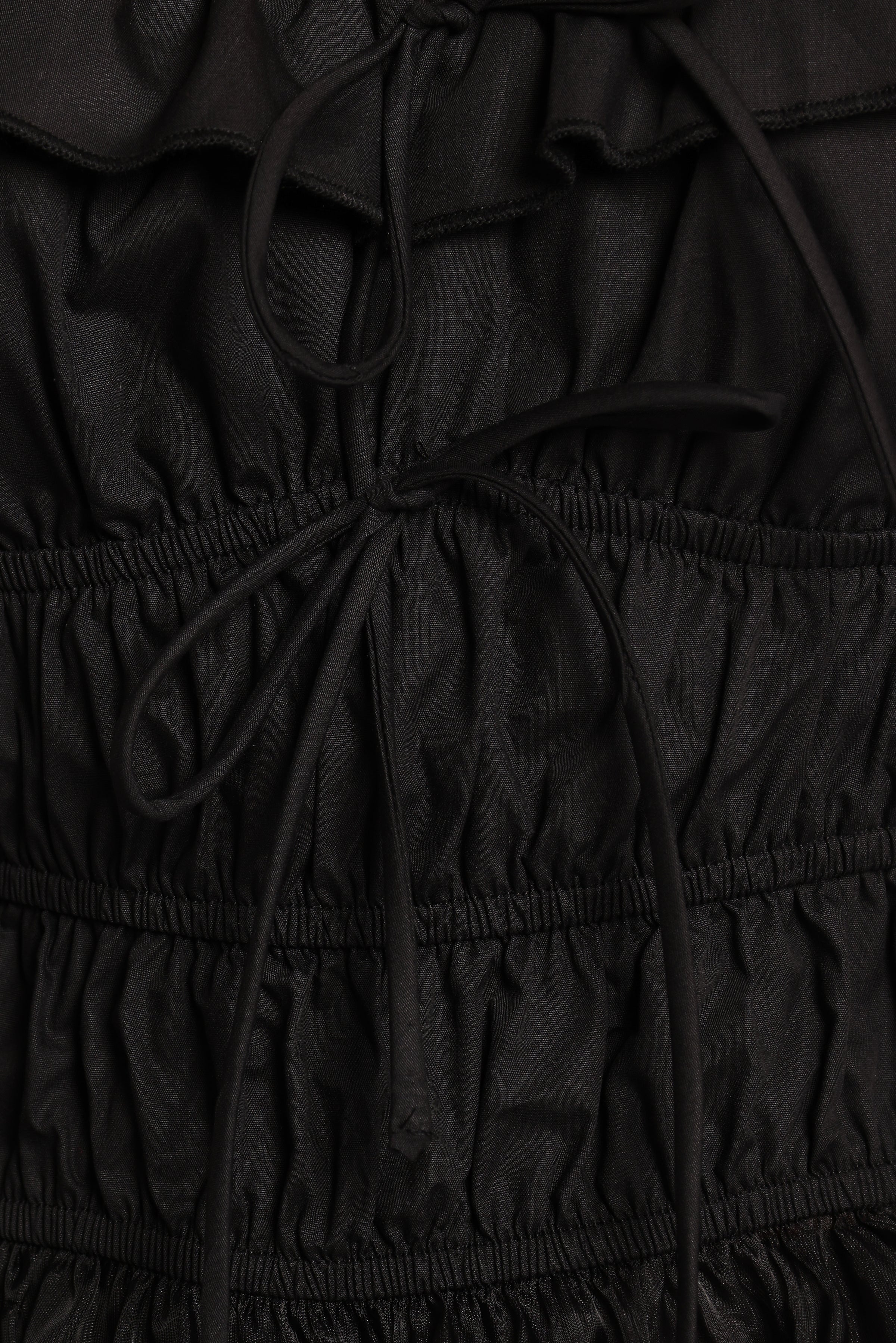 Vespera Smocked Top - Black