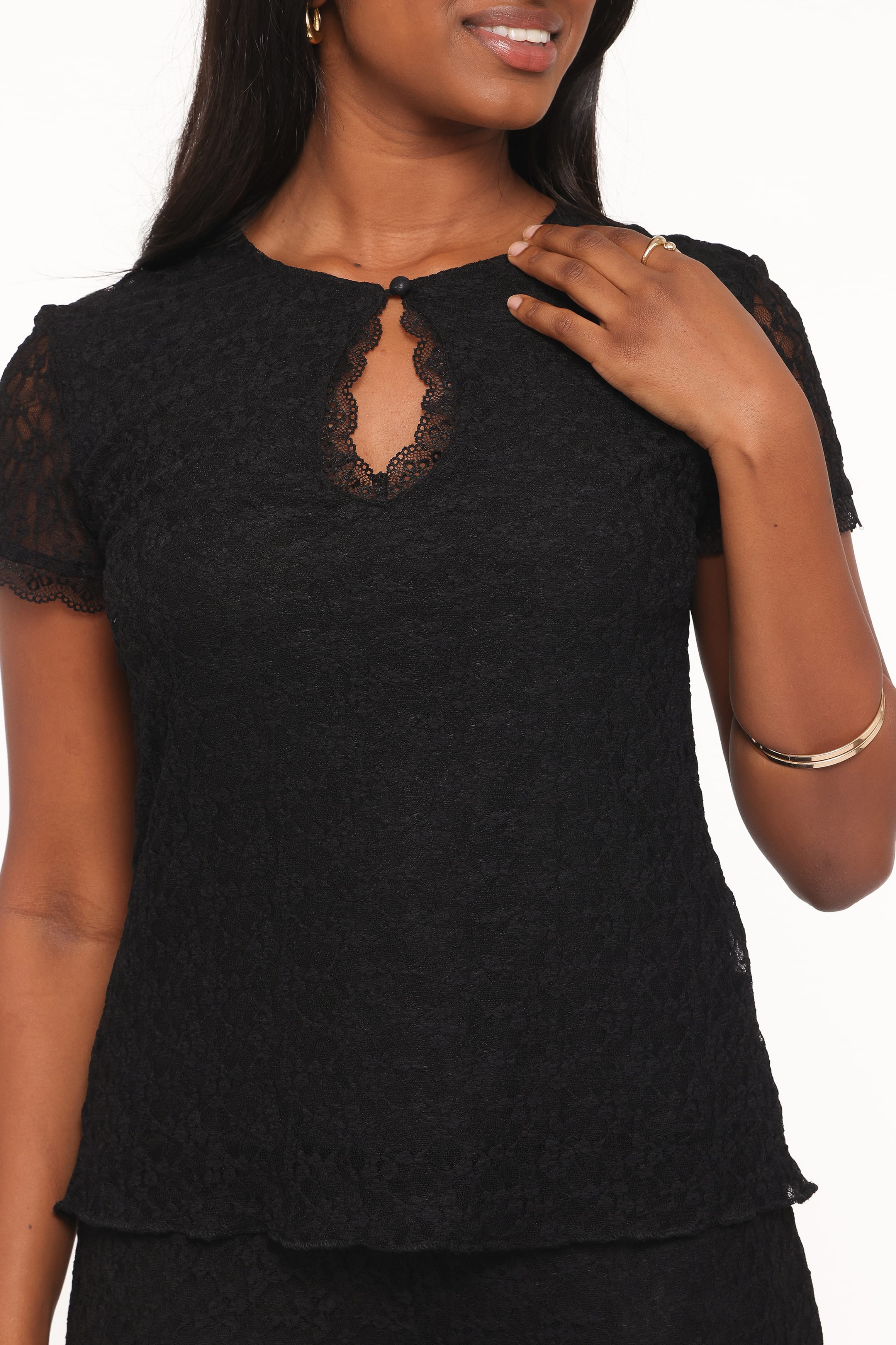 Bellis Lace Pant Set - Black