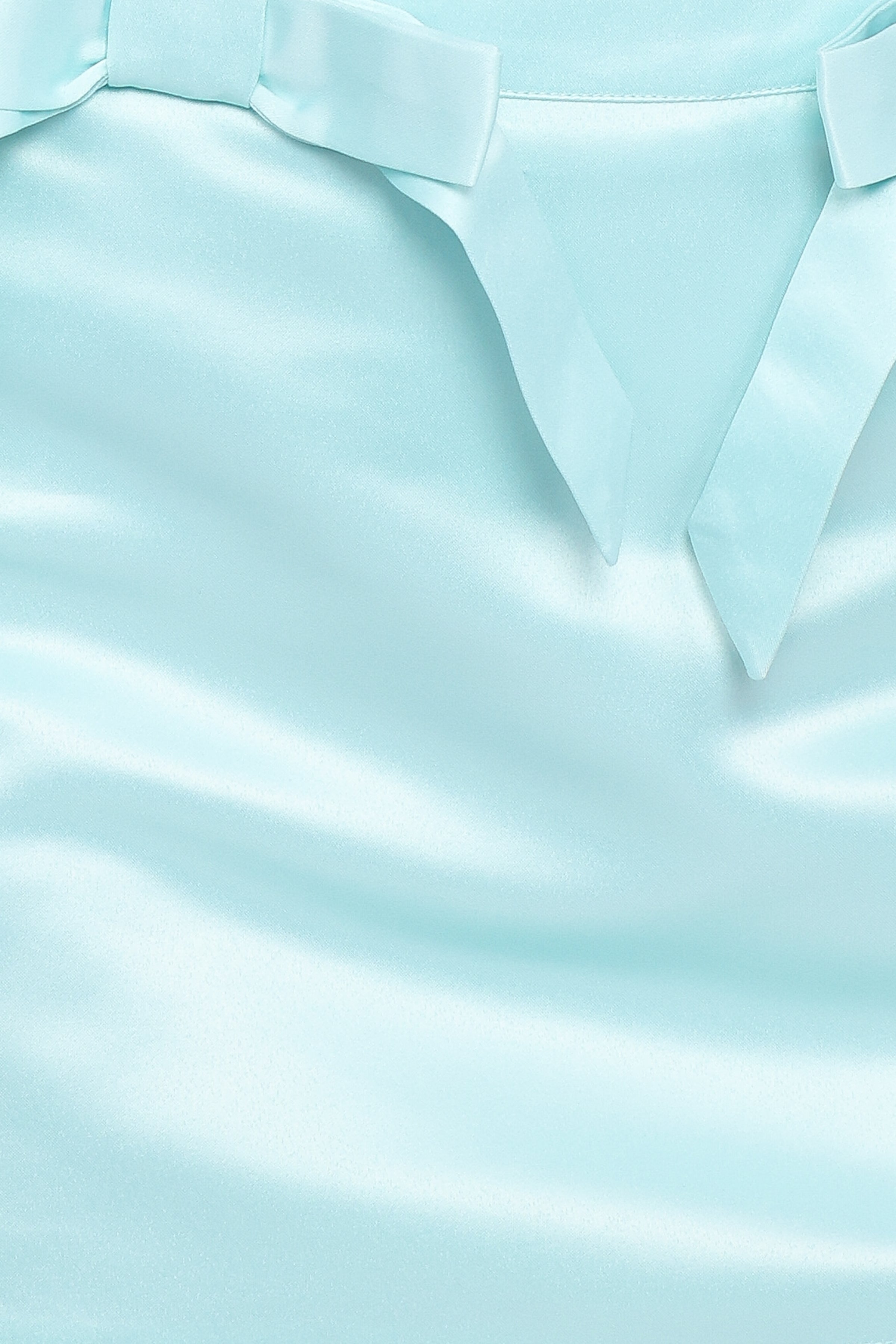 Winslow Satin Mini Skirt with Bows - Mint Green