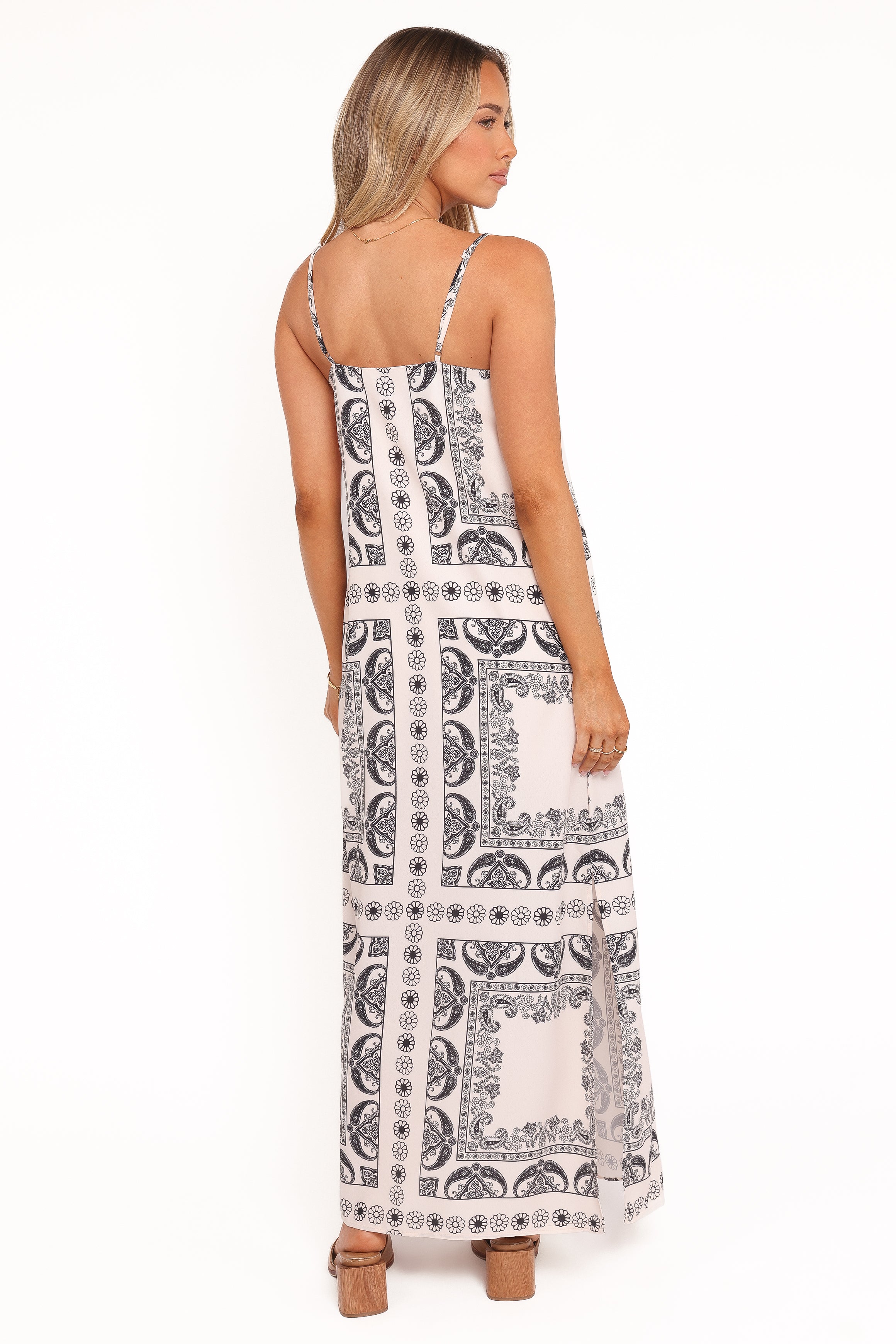 Woden Maxi Dress - Black/White Print