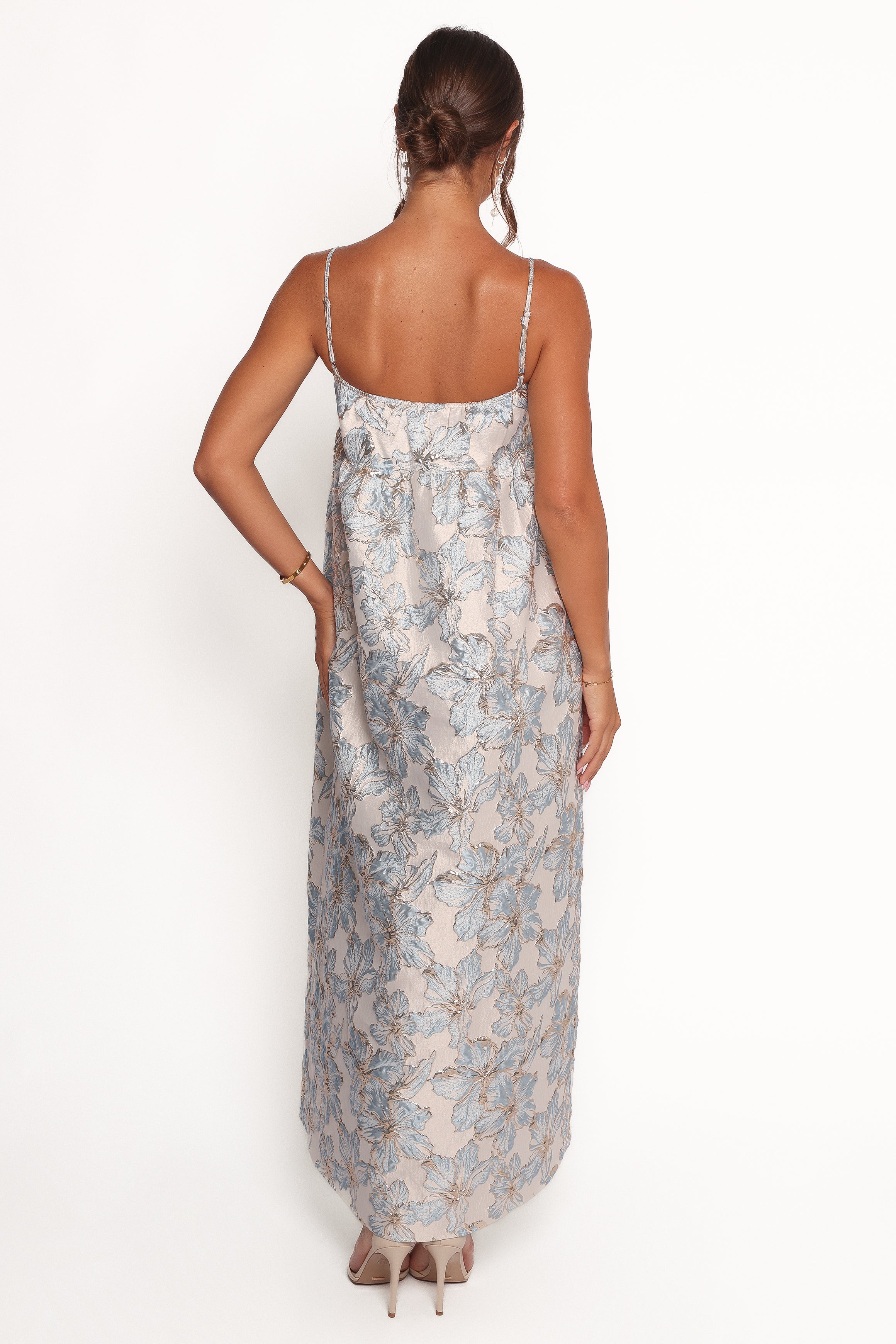 Yasmine Maxi Dress - Baby Blue Floral