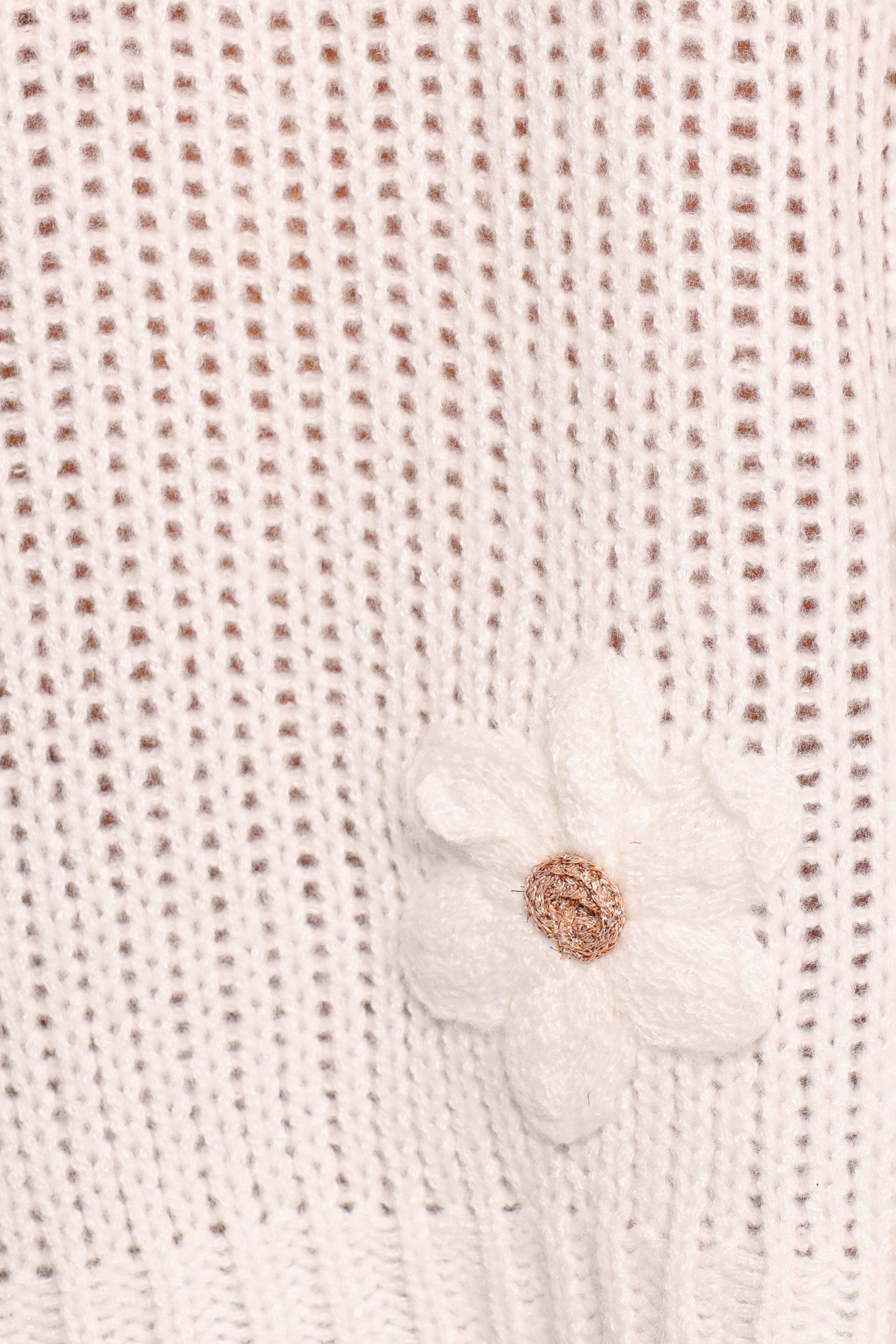 Zadie All Over Daisy Knit Sweater - White