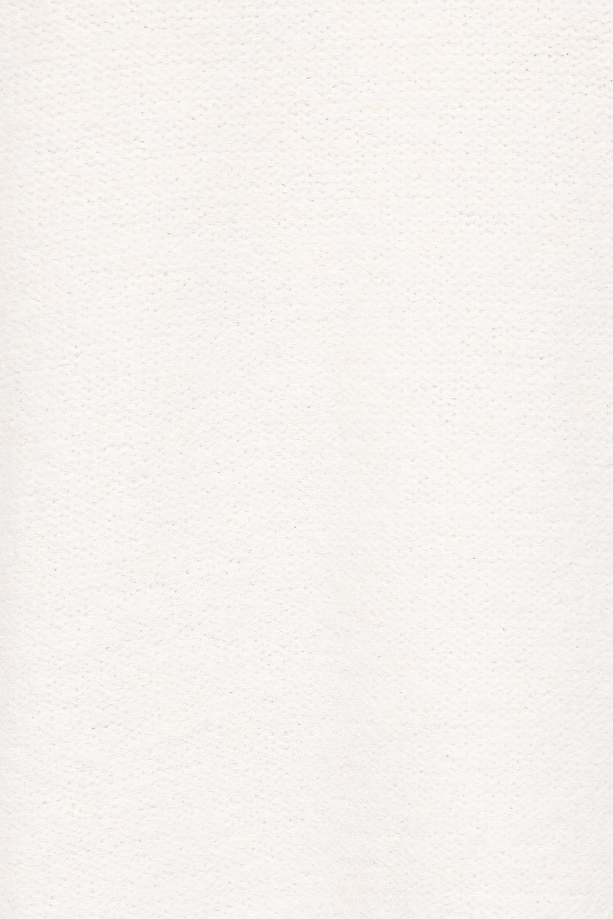 Zela Lace Trimmed Fluffy Jumper - Cream