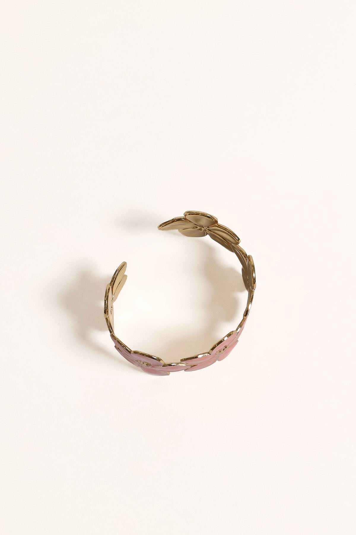 ACCESSORIES Amanda Flower Bangle Cuff - Coral Pink