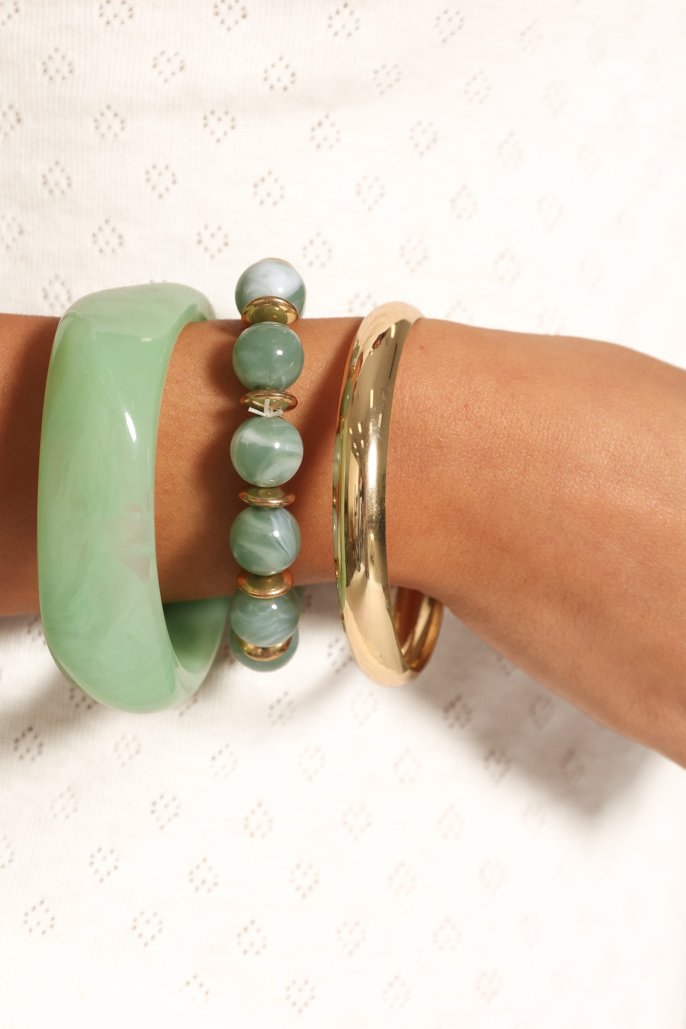 ACCESSORIES Cassidy Bangle Set - Green