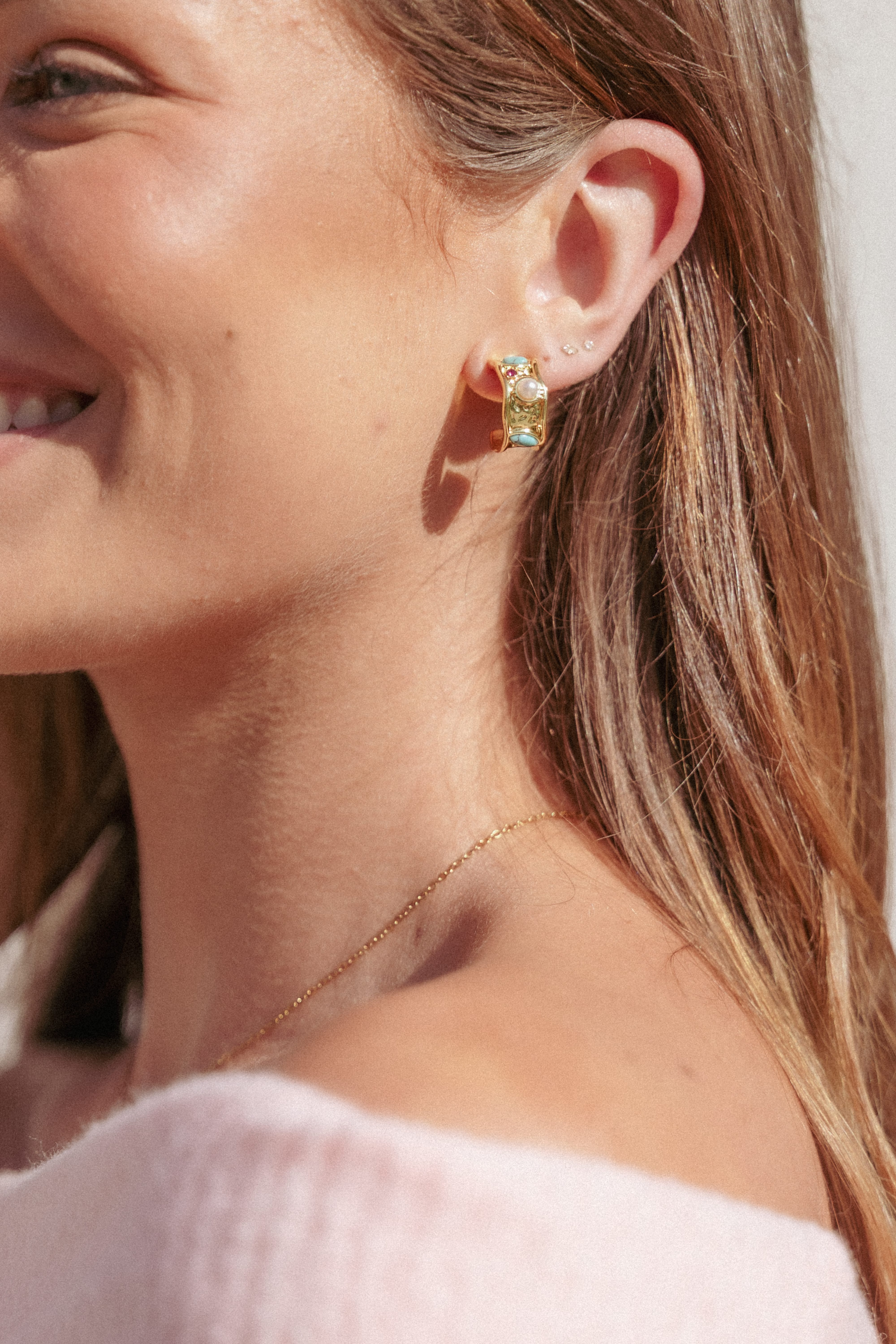 ACCESSORIES Delphine Earrings - Blue Gold