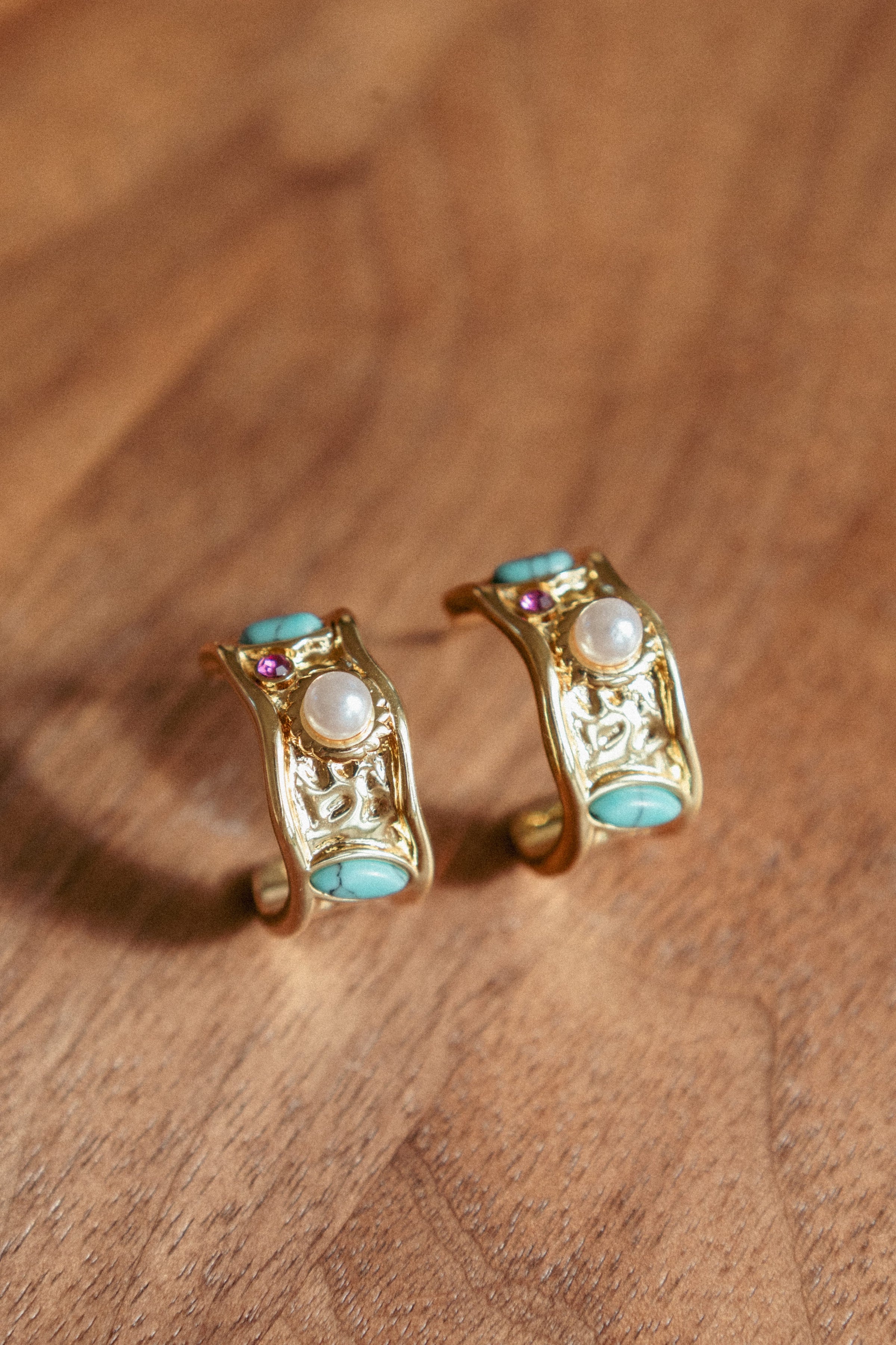 ACCESSORIES Delphine Earrings - Blue Gold